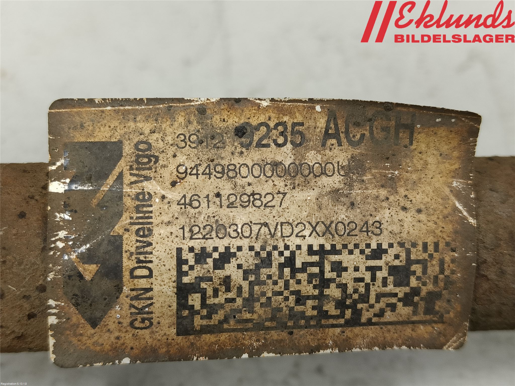 Opel ASTRA K 16-22 Drivaxel Fram Vänster