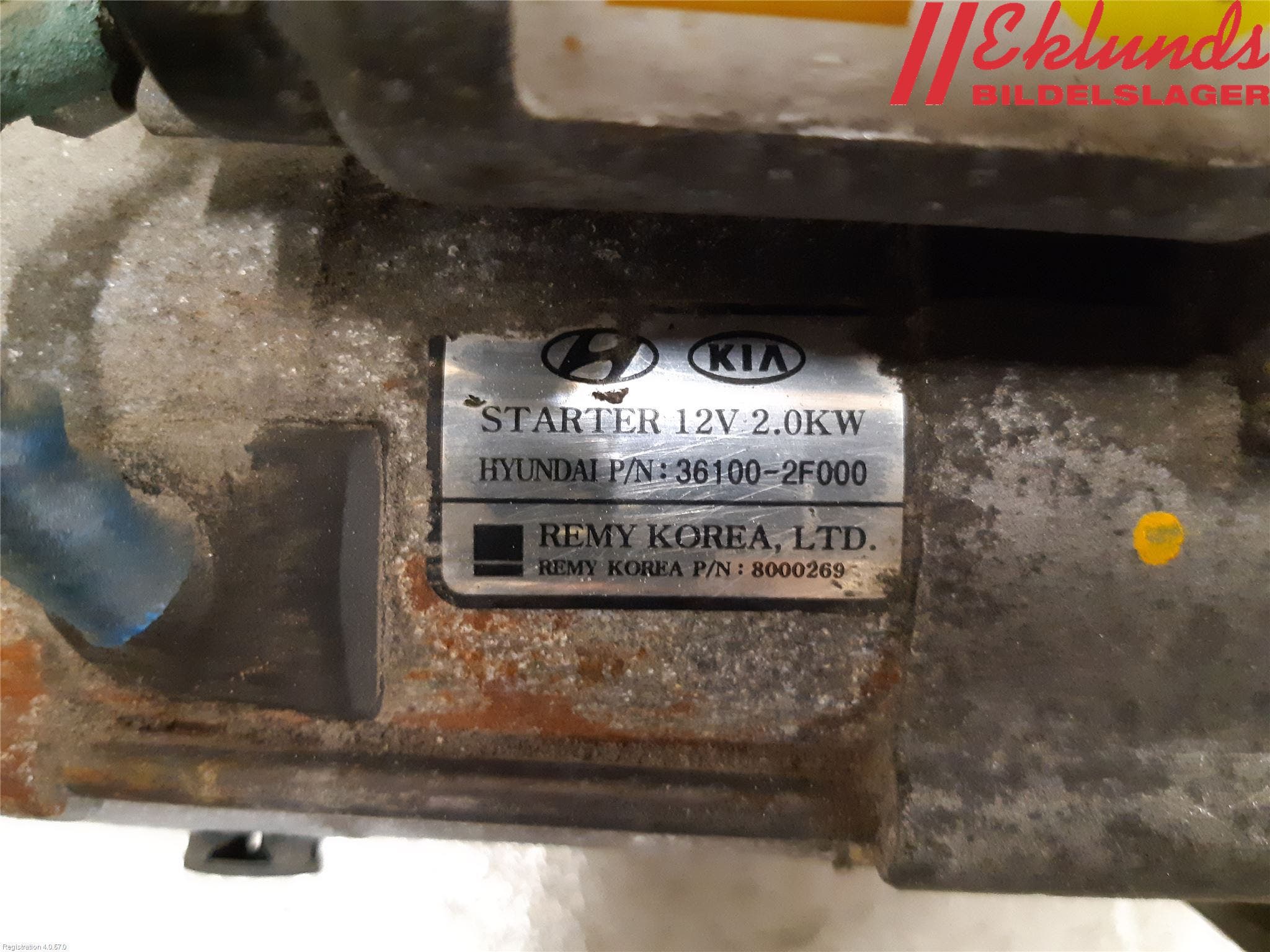 Kia SORENTO 10-14 Startmotor Diesel