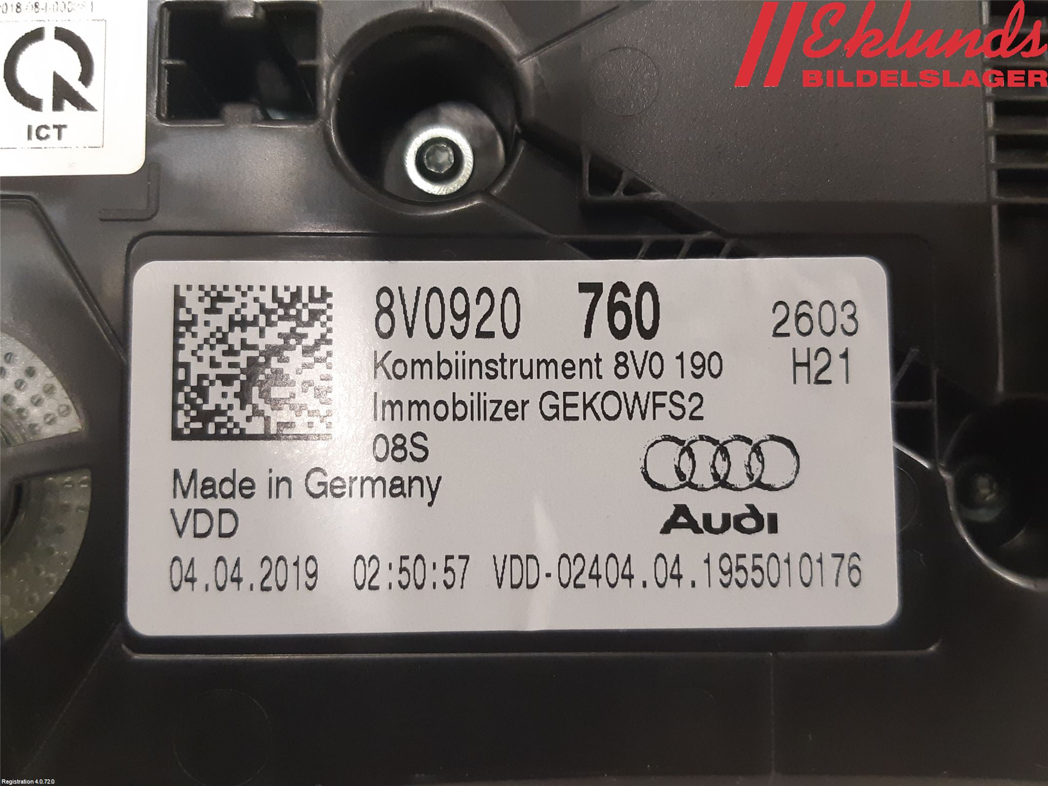 Audi A3/S3 8V 13-20 Instrument Komb