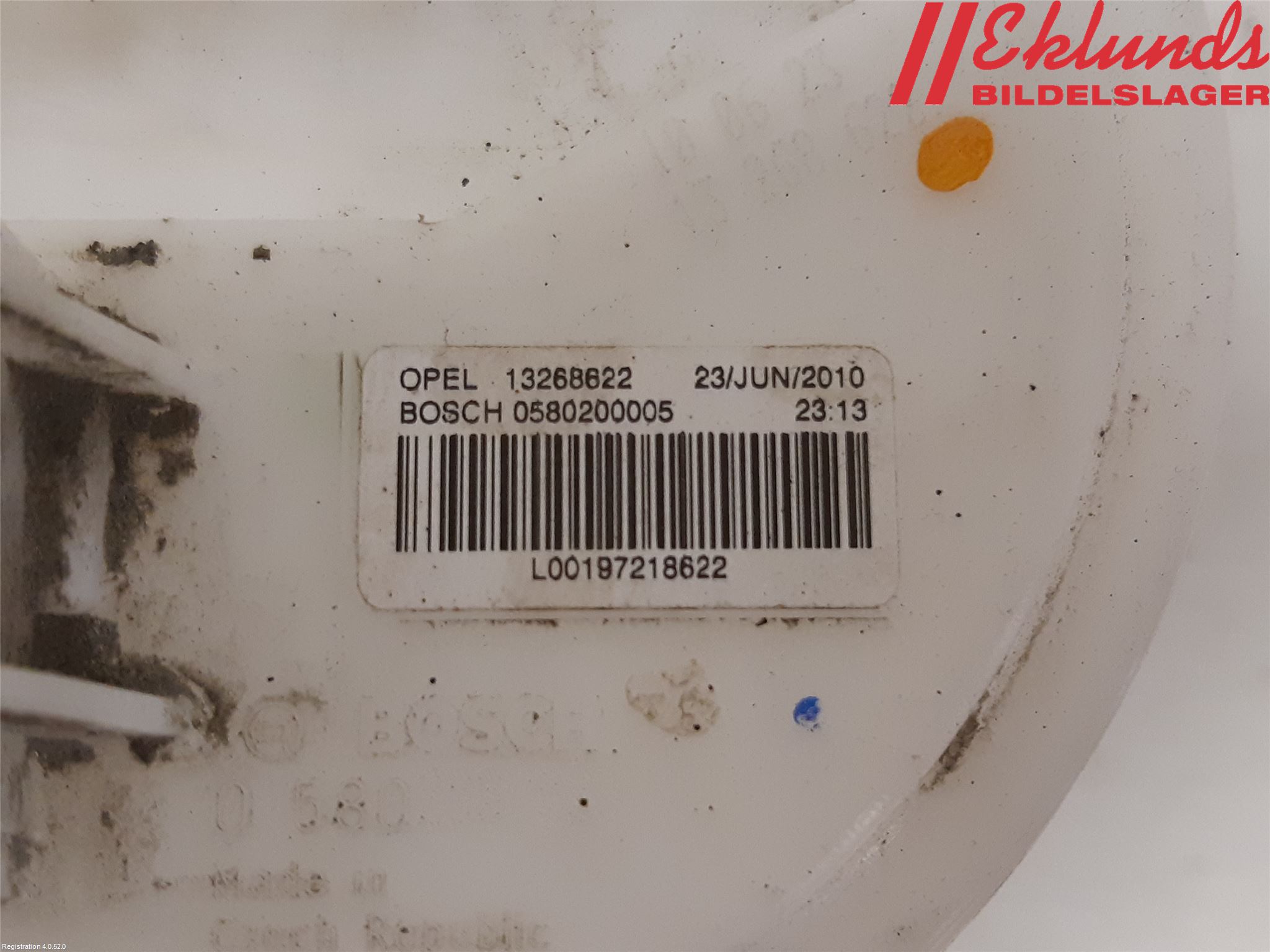 Opel MERIVA B 10-17 Bränslepump El