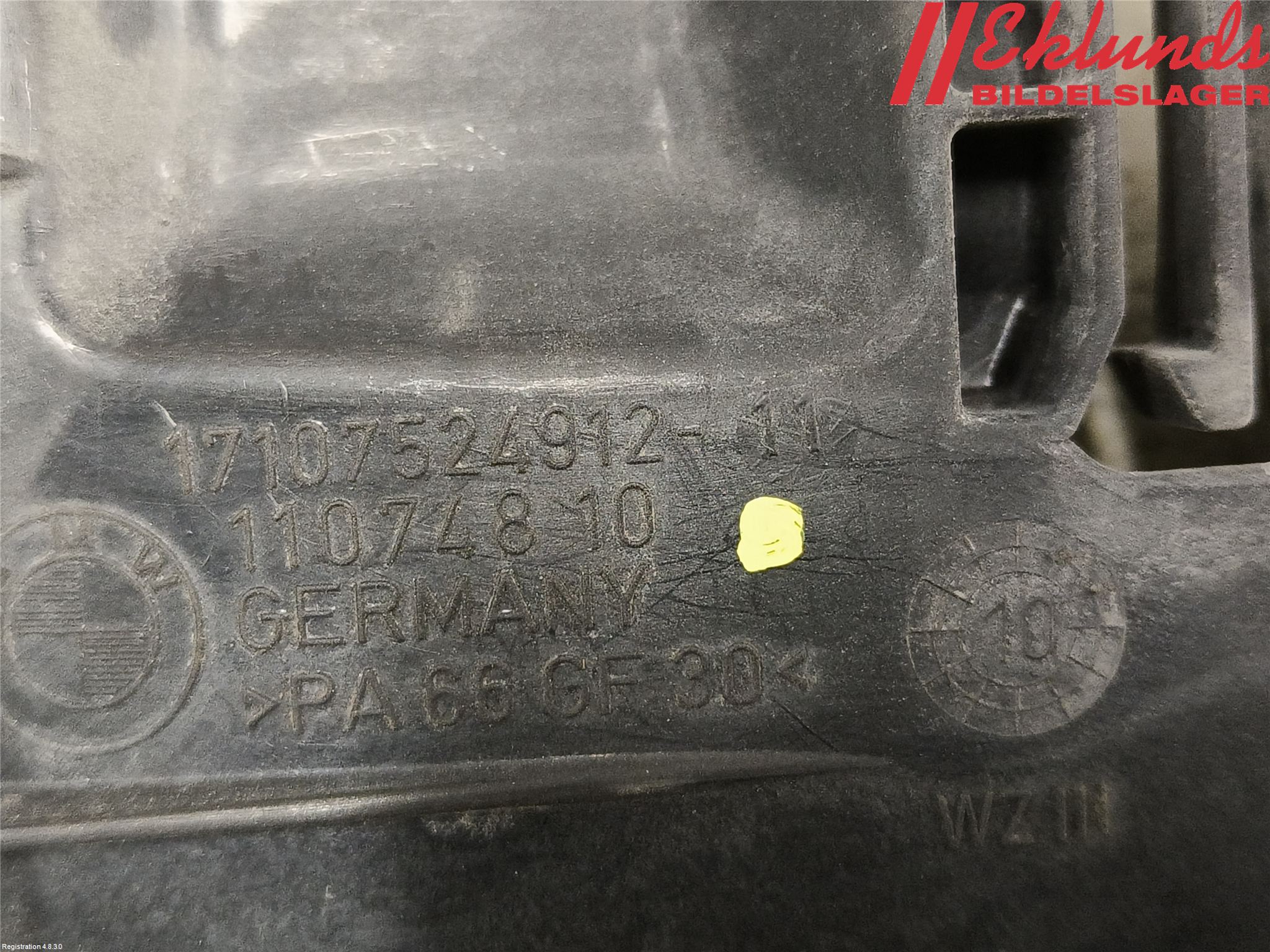 BMW 3 E90/91 SED/TOU 05-12 Deflektor Plåt-Plast Kylning