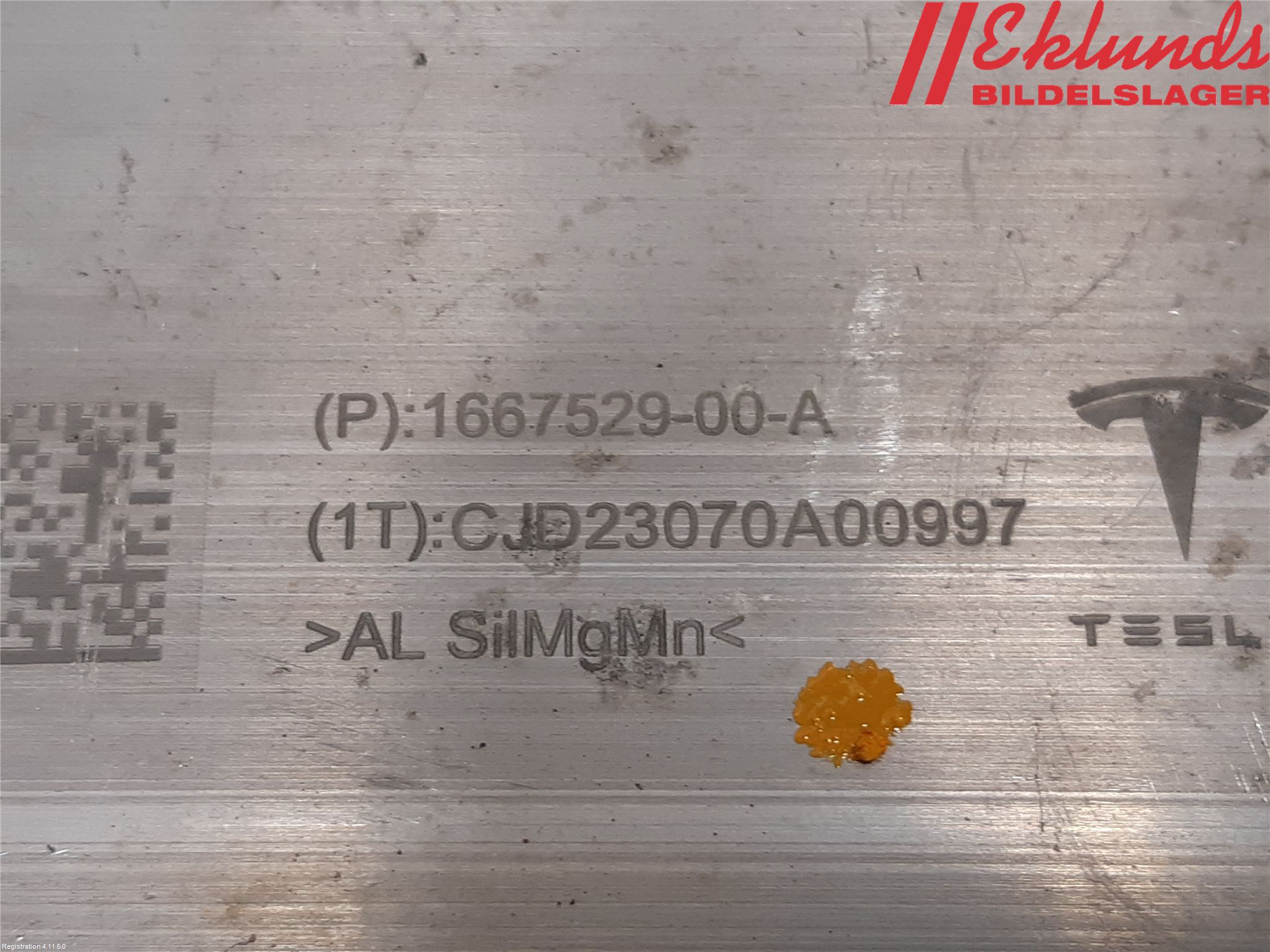 Tesla MODEL Y 21- Kylarfäste-Ram-Balk