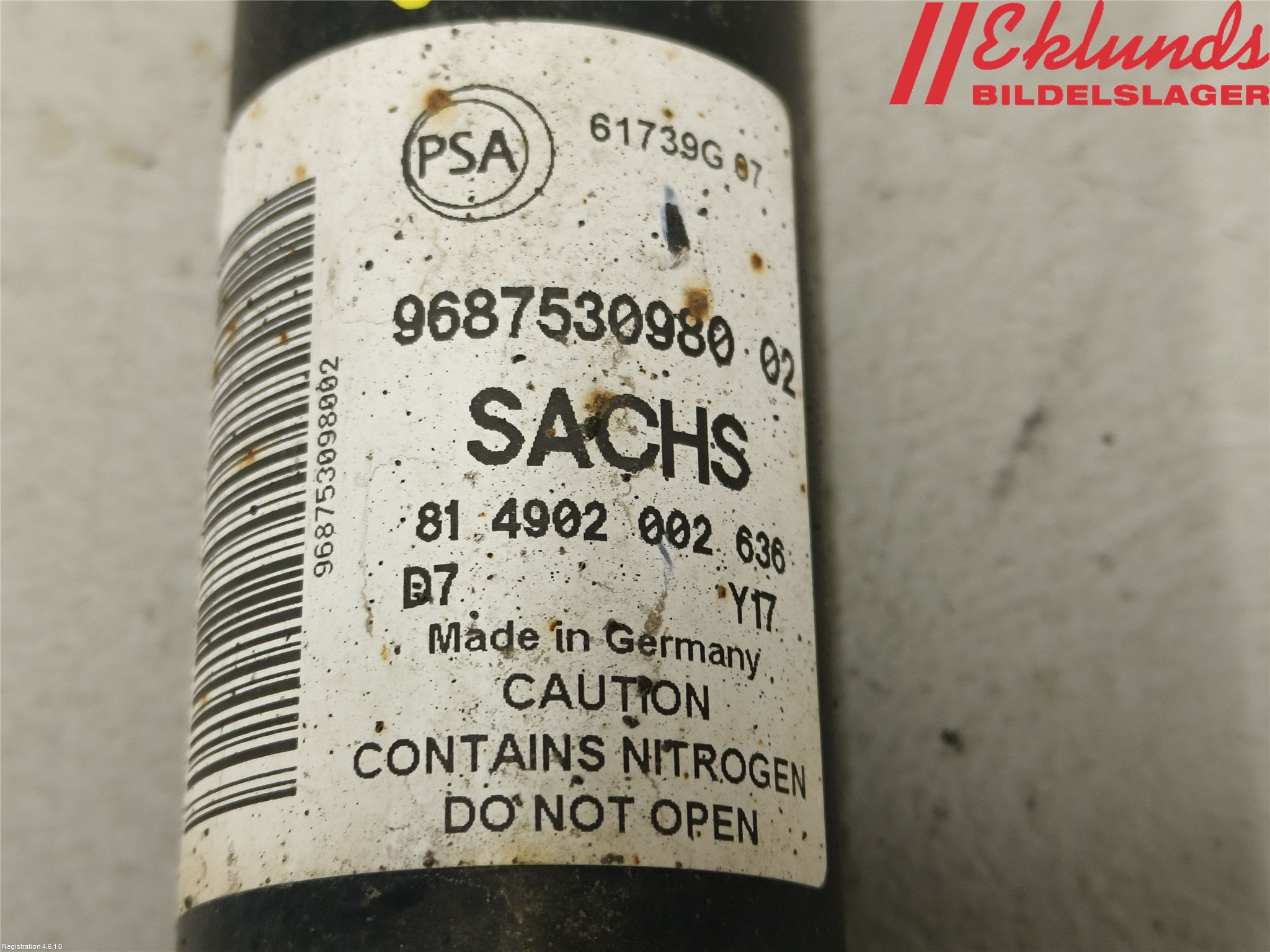 Citroen BERLINGO 08-18 Stötdämpare Bak