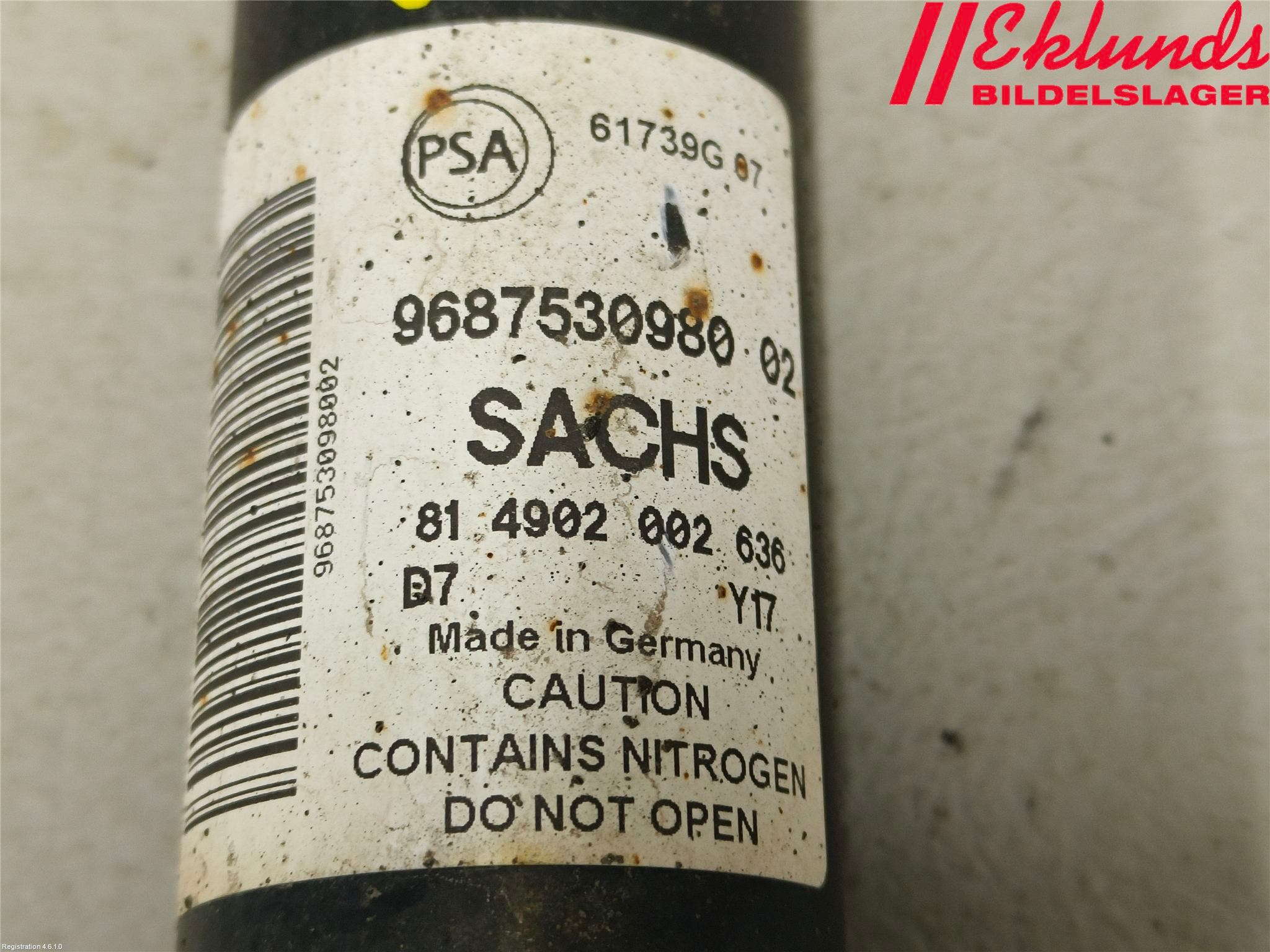 Citroen BERLINGO 08-18 Stötdämpare Bak