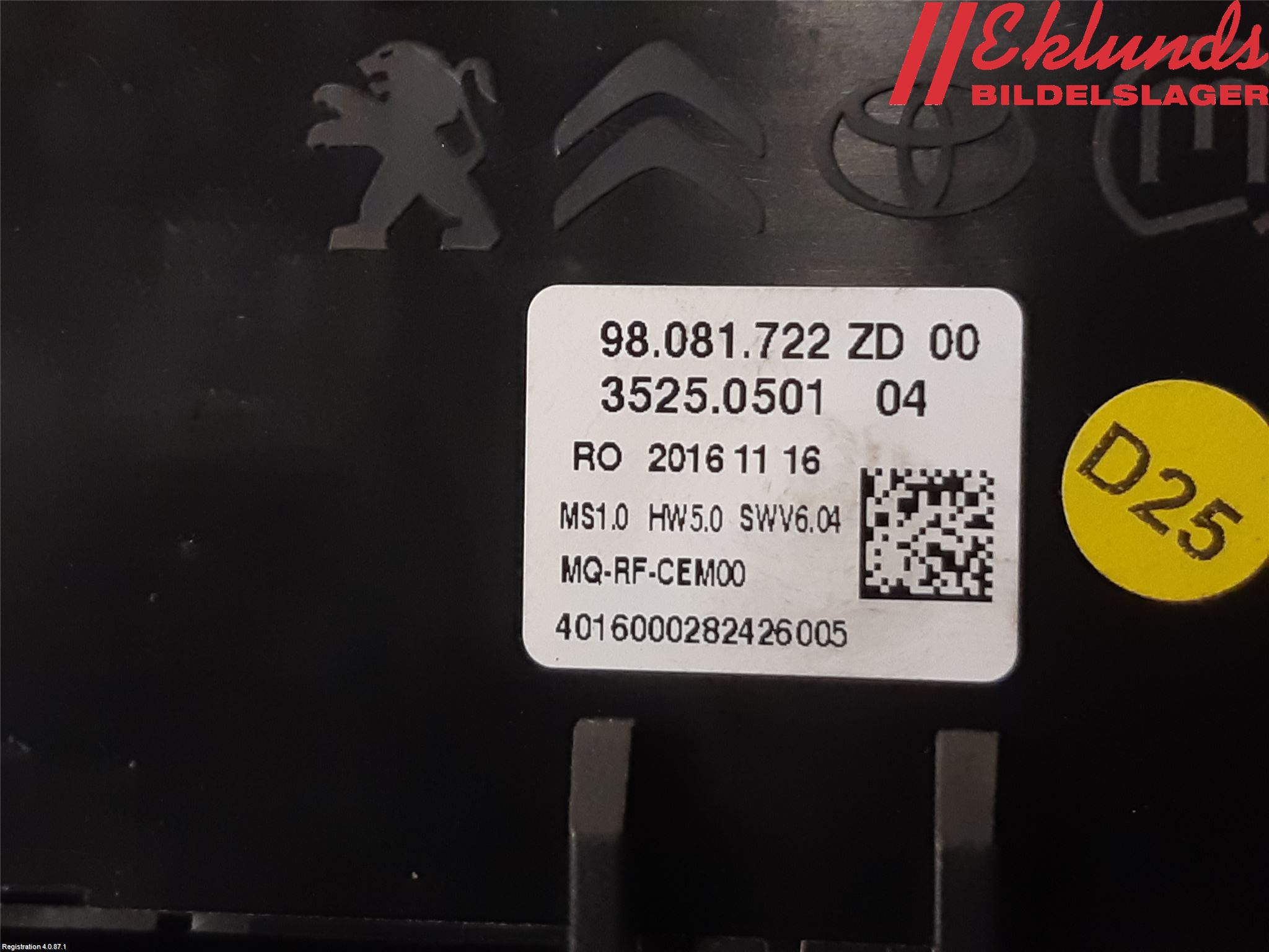 Citroen JUMPY/E-JUMPY 16- Ac Styrenhet Ac Manöveren