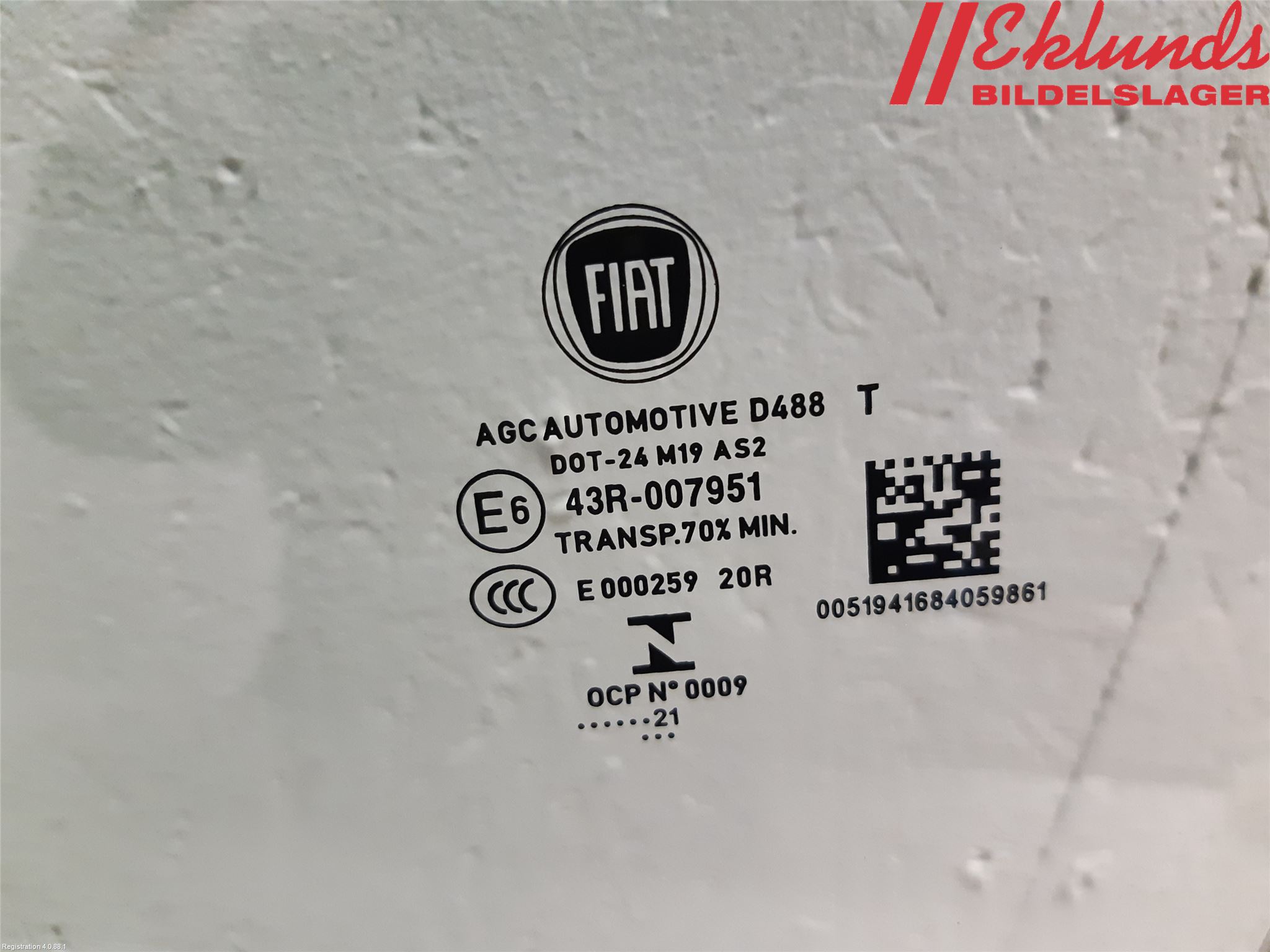 Fiat 500X 15- Dörruta Fram Vänster