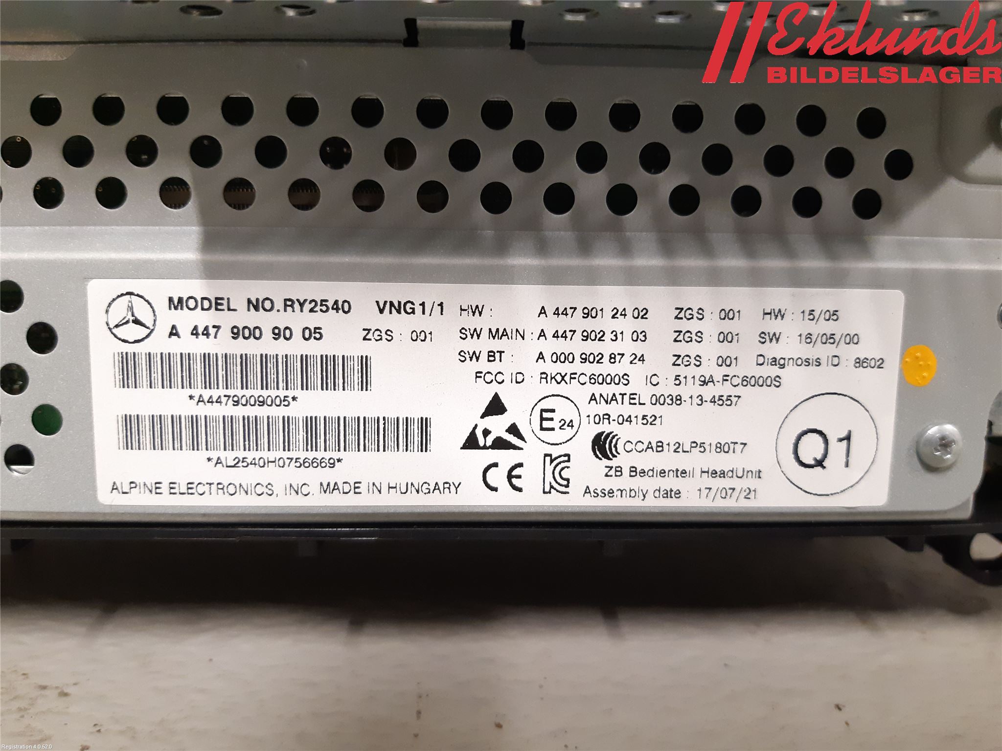 Mercedes-Benz MB VITO/V-KLASS (W640,W447,W448) 14- Gps Navigator