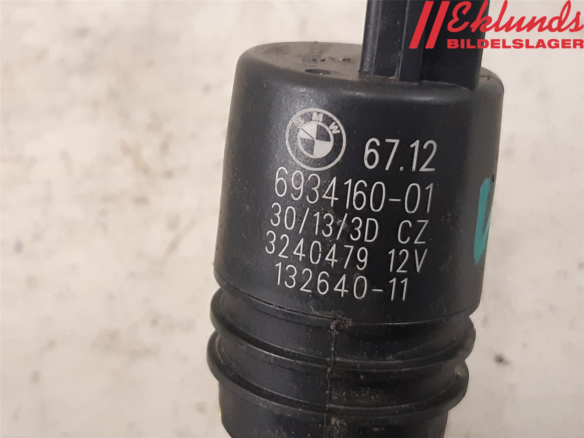 BMW 5 F10/F11/F18 09-17 Spolarpump Vindruta