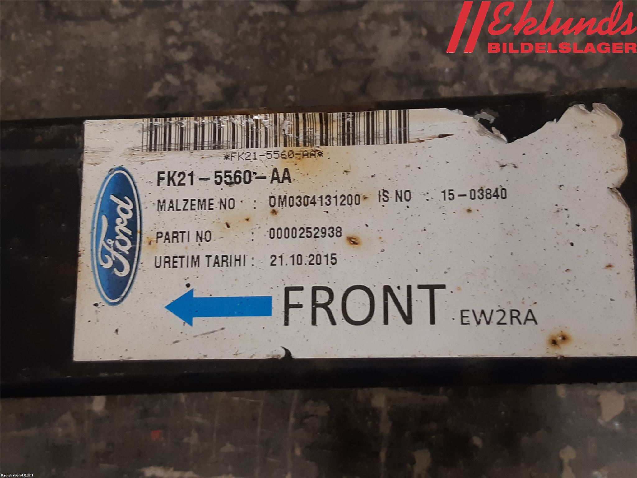 Ford TRANSIT/TOURNEO CUSTOM 13-24 Fjäder Bak Blad