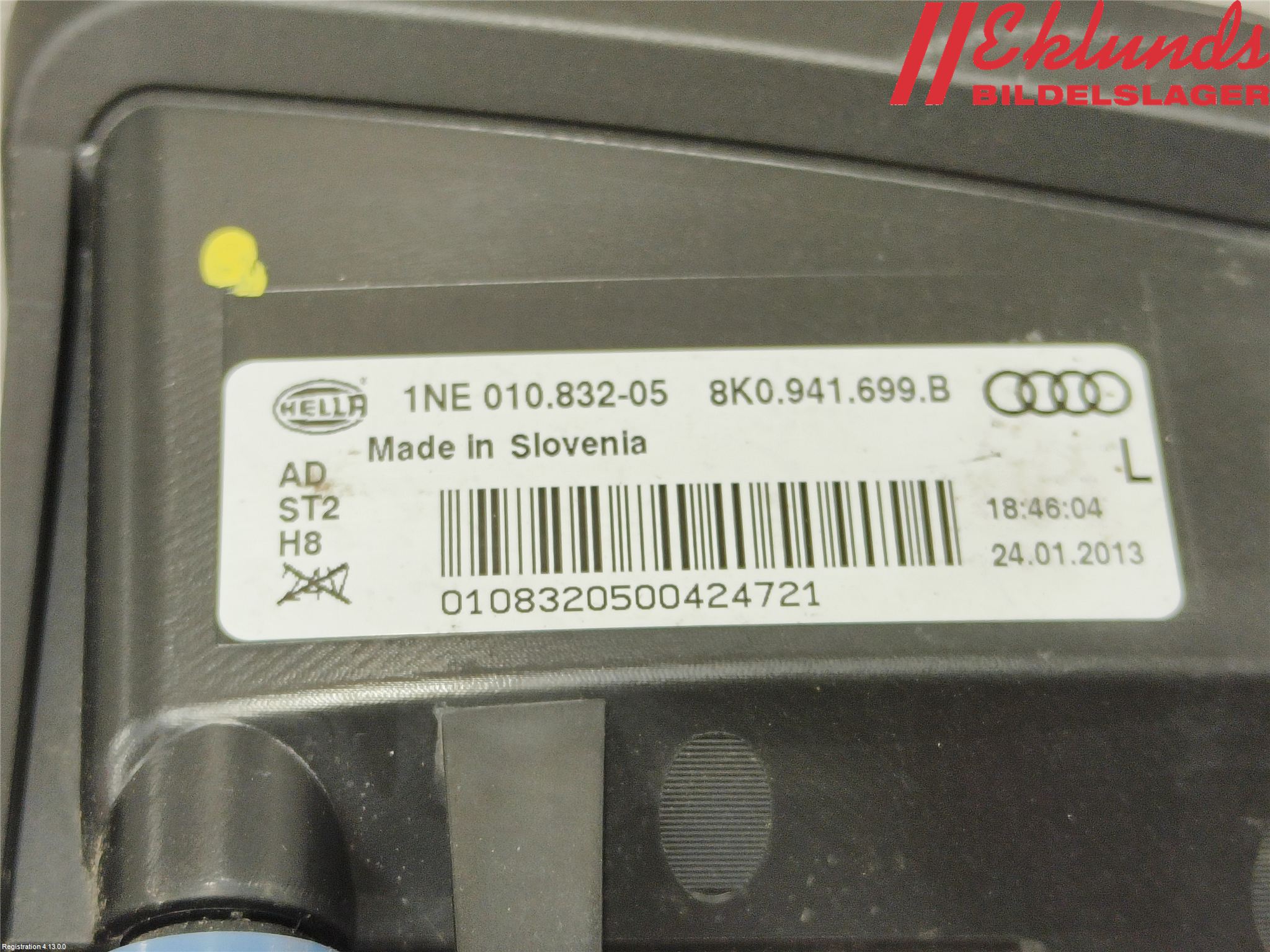 Audi A4 12-15 Dimljus-Varselljus Fram
