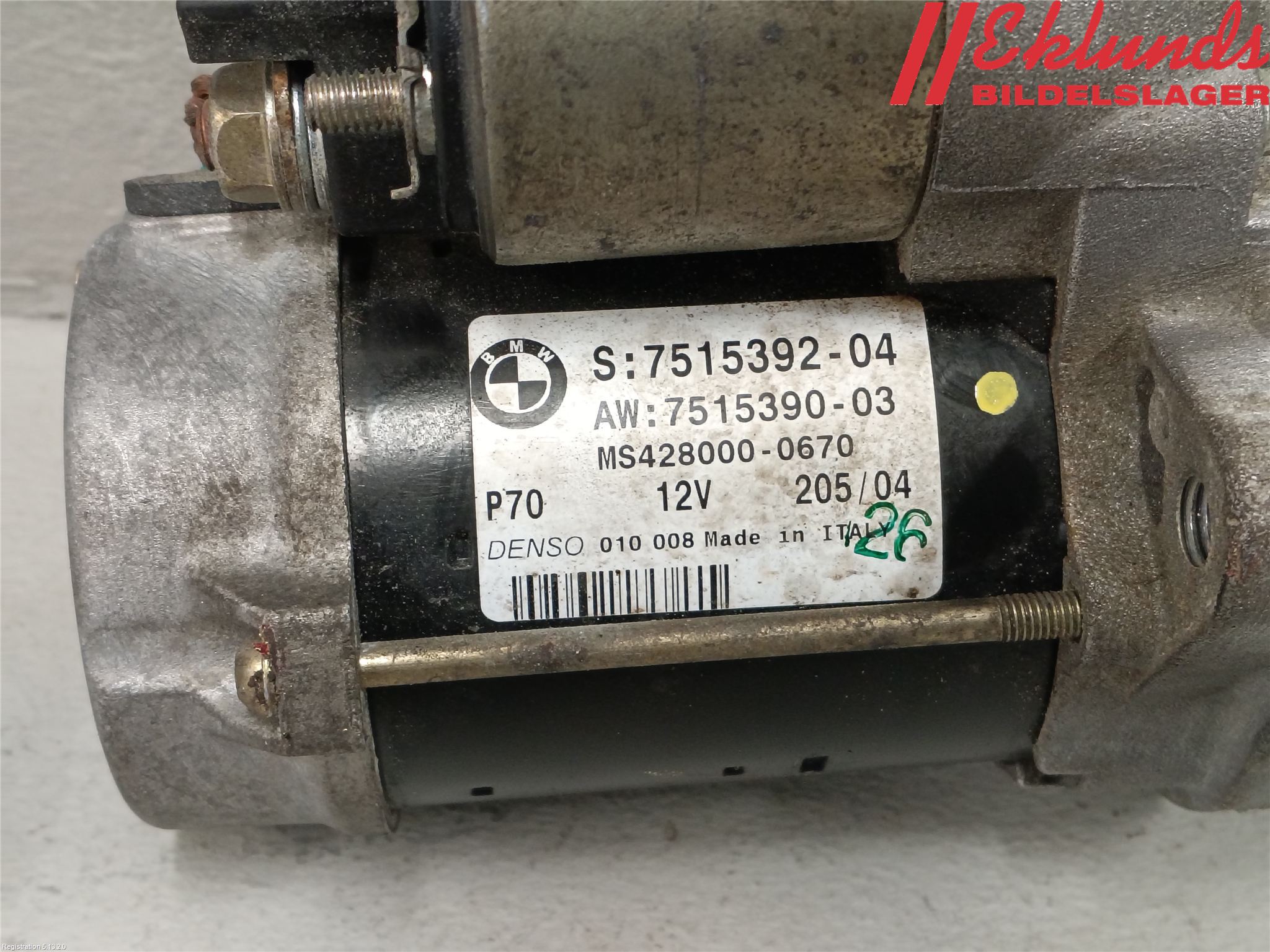 BMW 5 E60/61 Sed/Tou 02-10 Startmotor