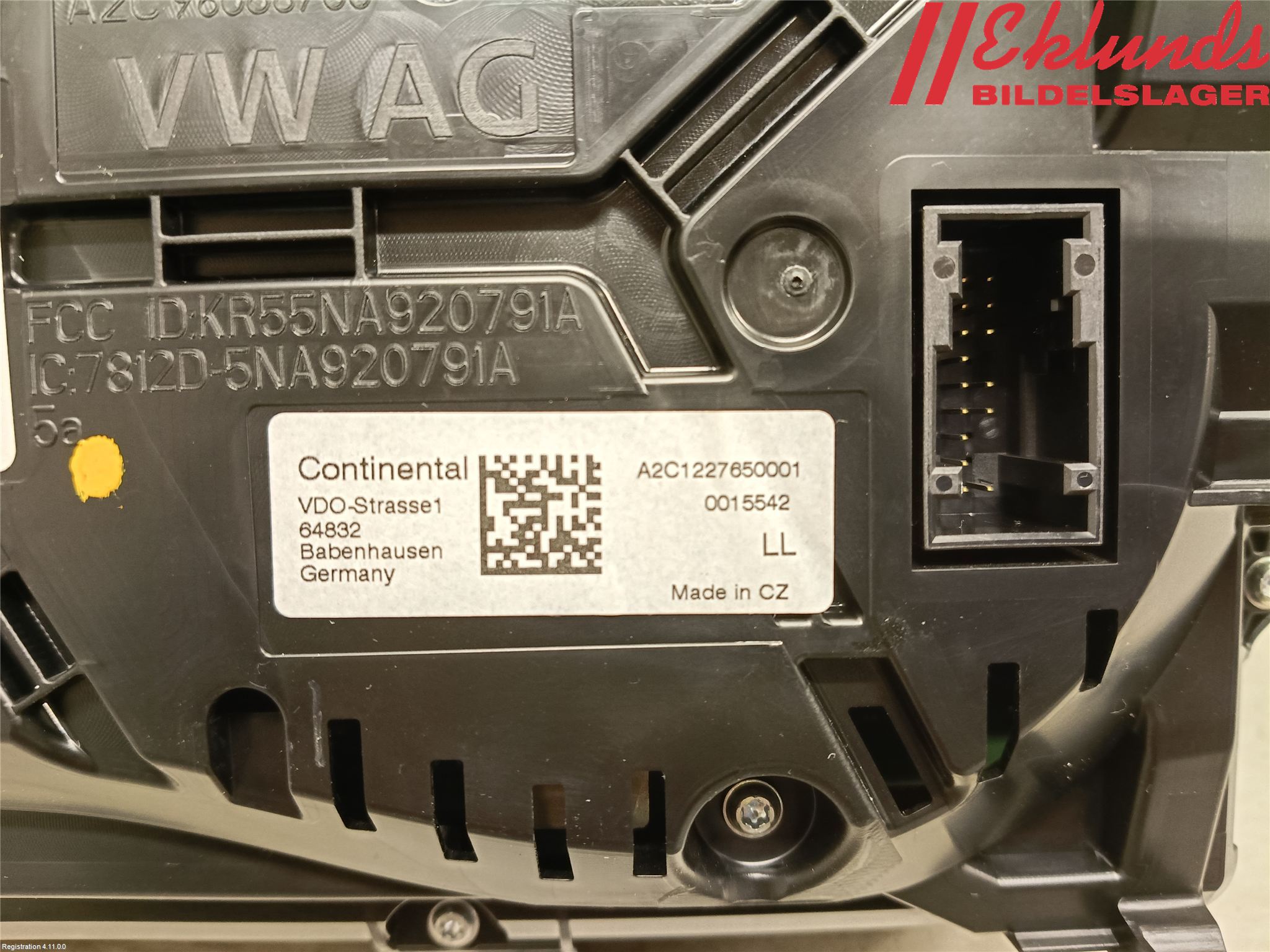 Volkswagen VW PASSAT 15-19 Instrument Komb