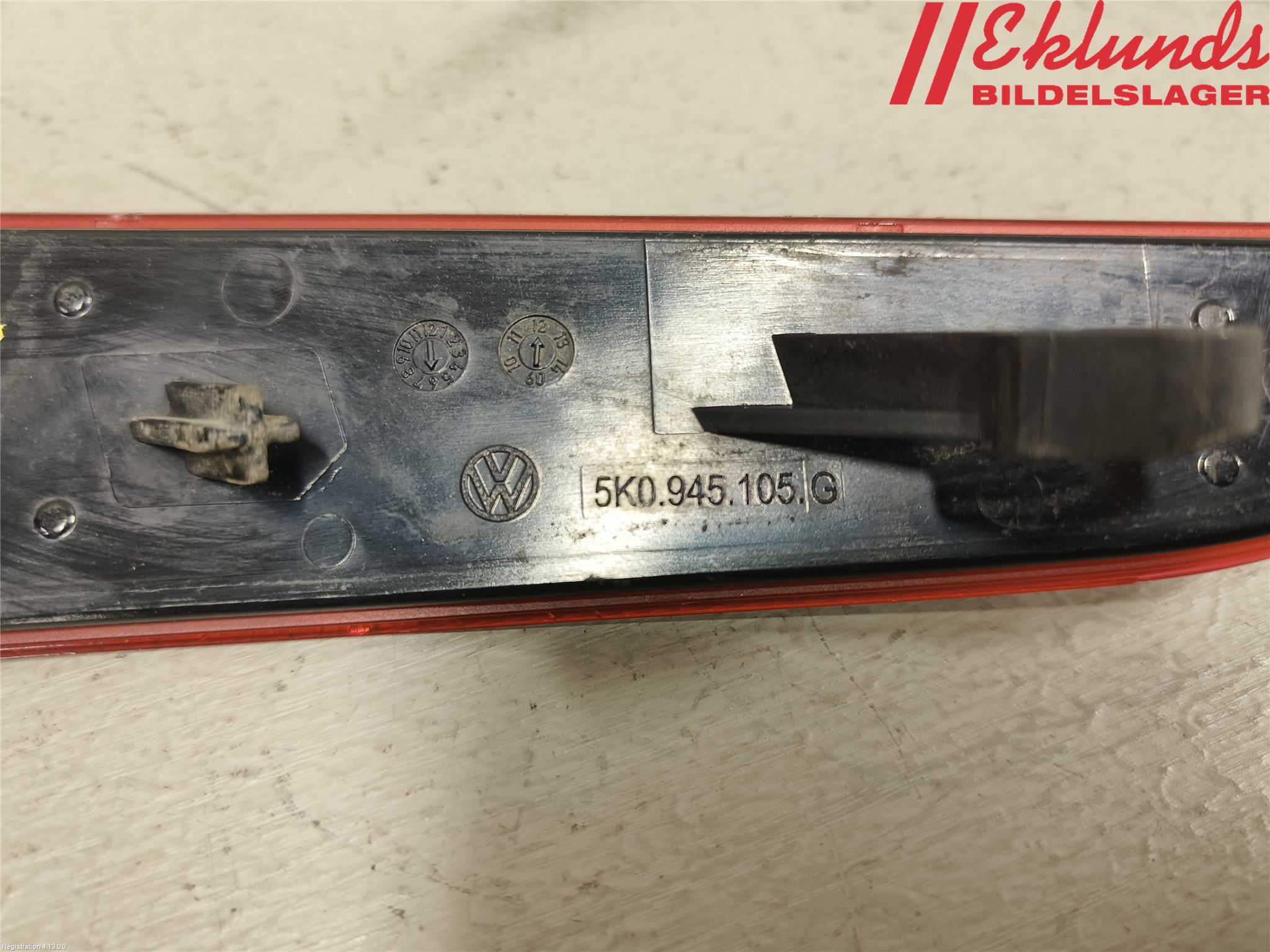Volkswagen VW GOLF VI 09-13 Dimljus/Reflex Bak
