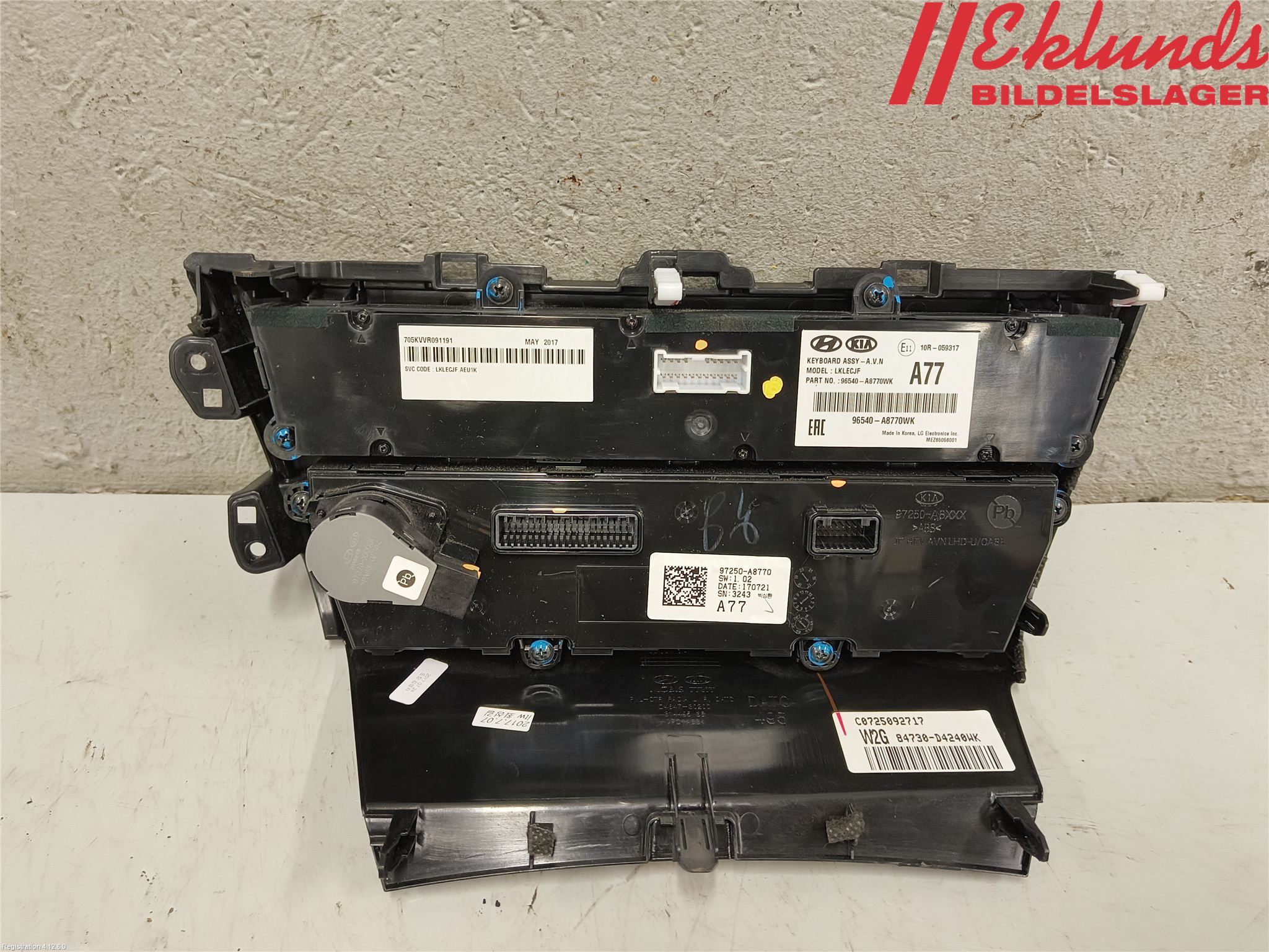 Kia OPTIMA 16-20 Ac Styrenhet Ac Manöveren