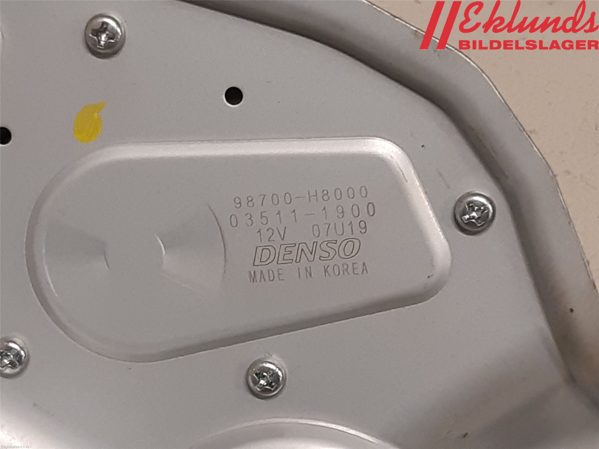 Kia STONIC 18->> Torkarmotor Baklucka