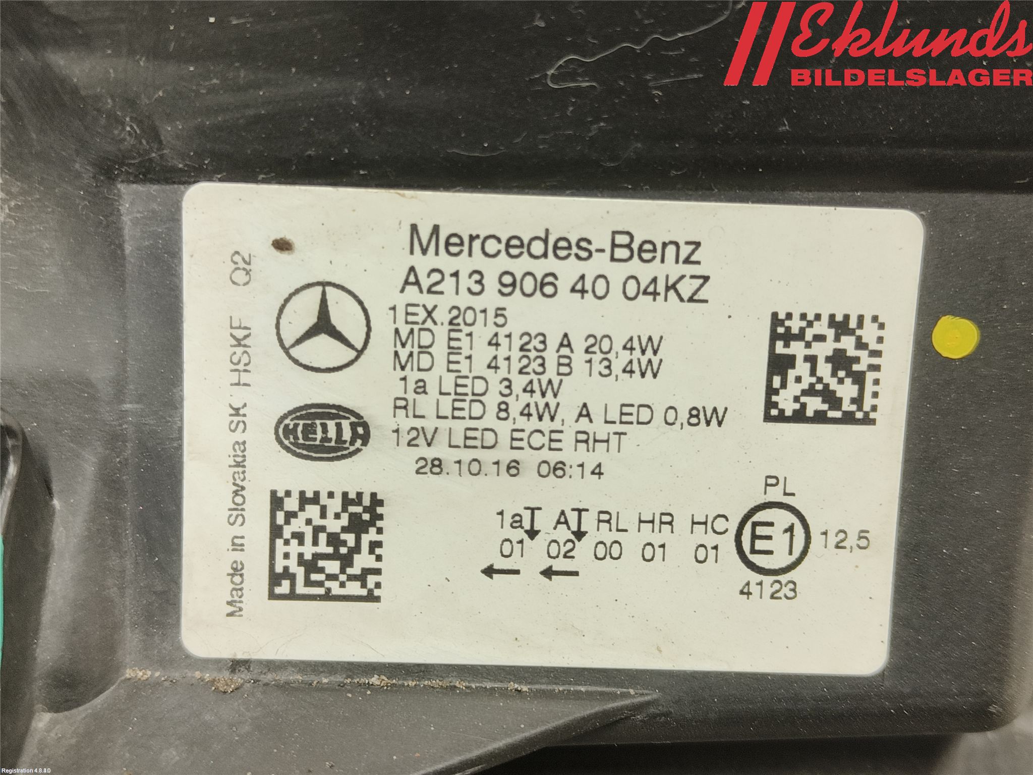 Mercedes-Benz MB E-KLASS (W213) 16-23 Strålkastare Höger