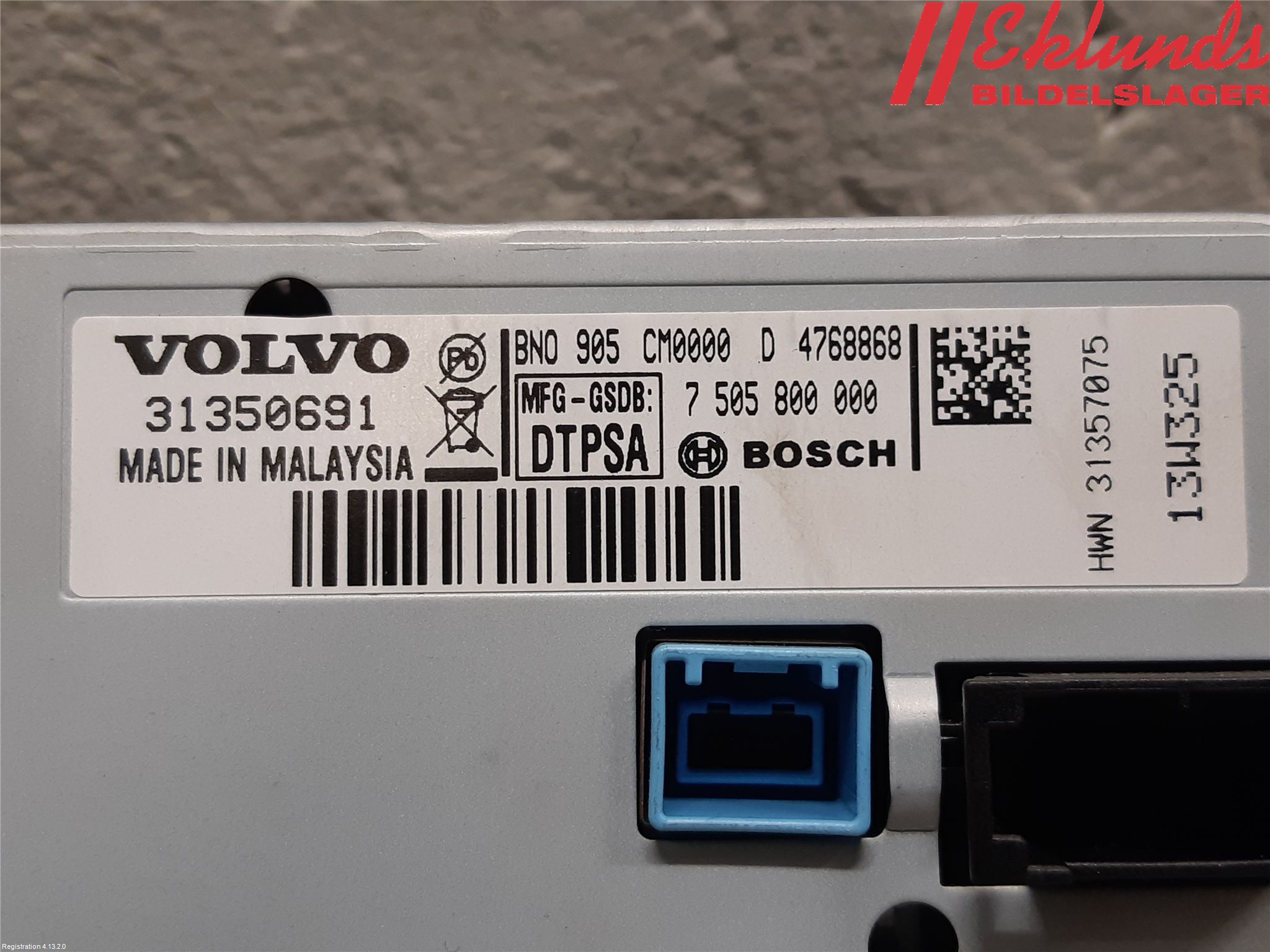 Volvo XC60 14-17 Cd Radio - Multimediapanel