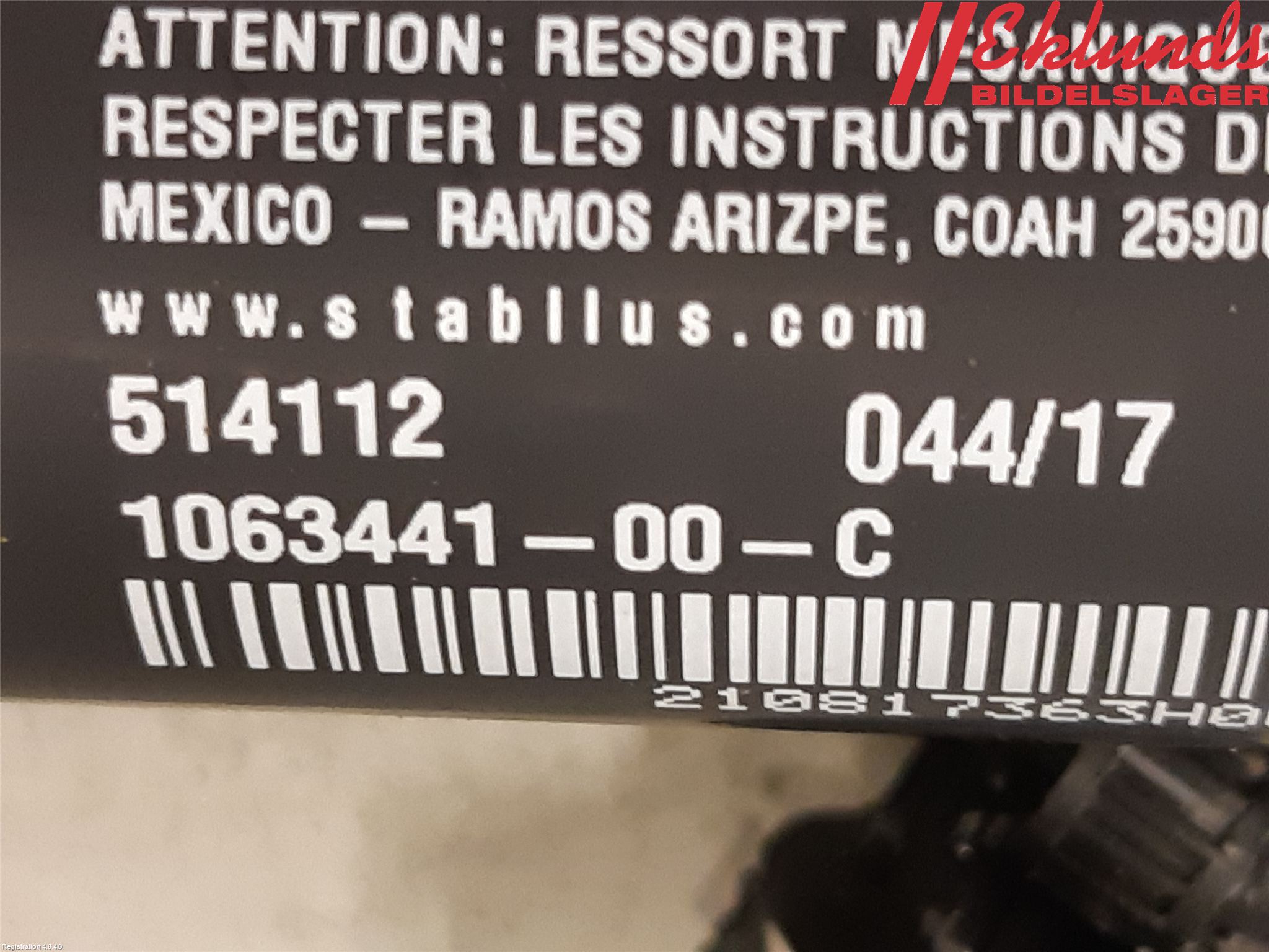 Tesla MODEL X 16- Gasfjäder Övrigt