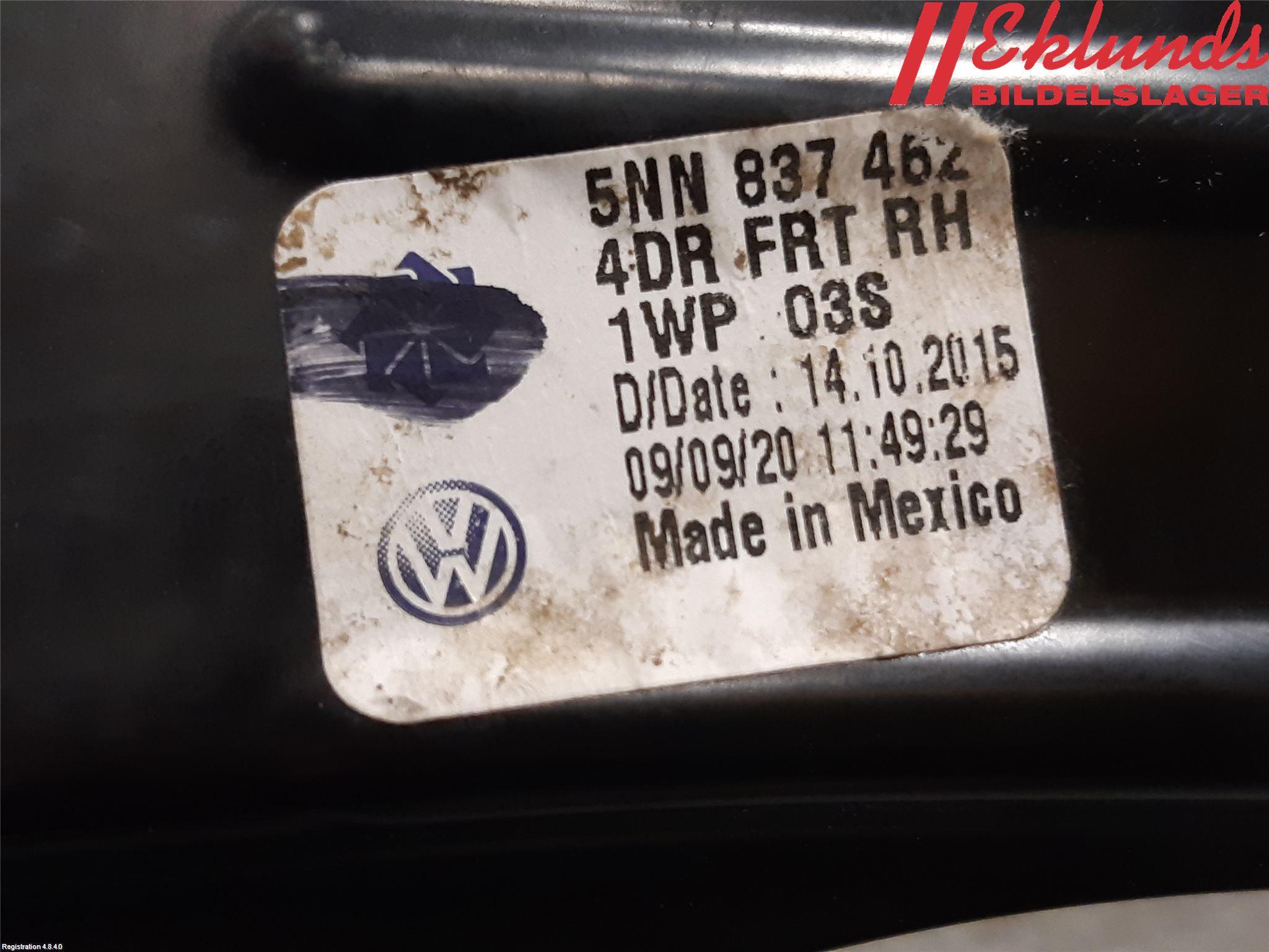 Volkswagen VW TIGUAN 16-24 Fönsterhiss El Kompl