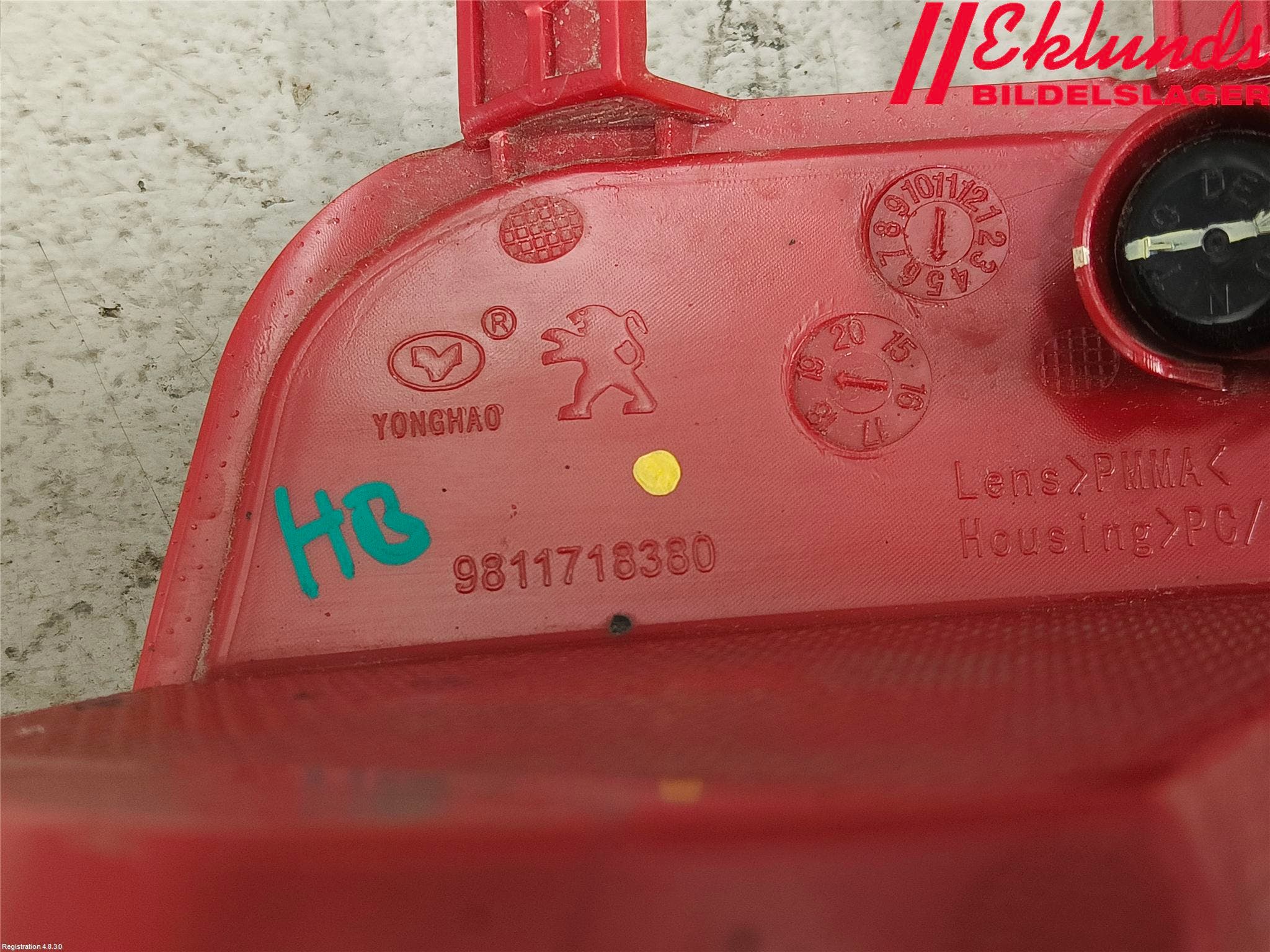 Peugeot 3008 17-24 Dimljus/Reflex Bak