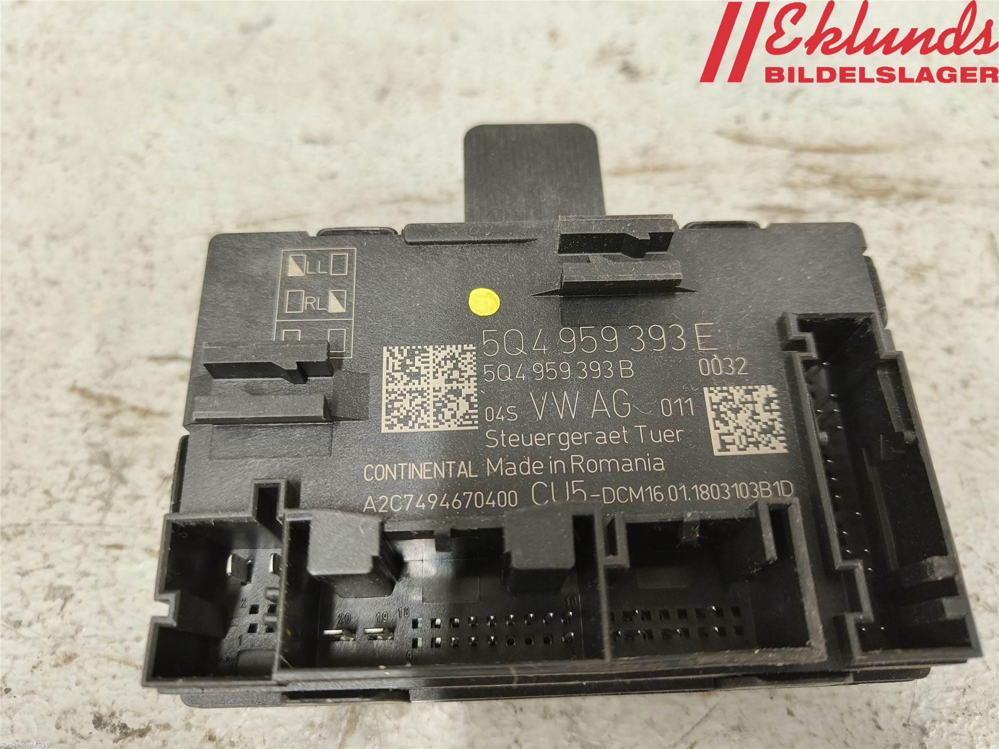 Volkswagen VW CRAFTER II / E-CRAFTER 17- Styrenhet Dörr