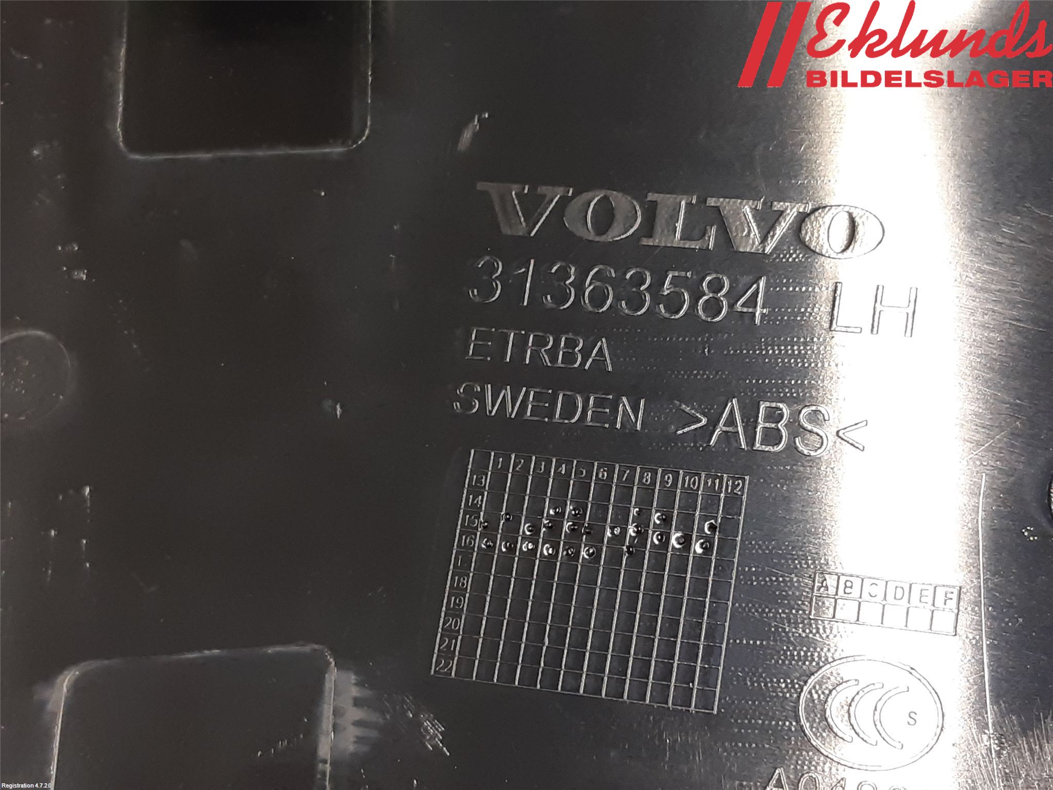 Volvo XC90/RECHARGE 16- Inr Plastd A-B-C Stolpe