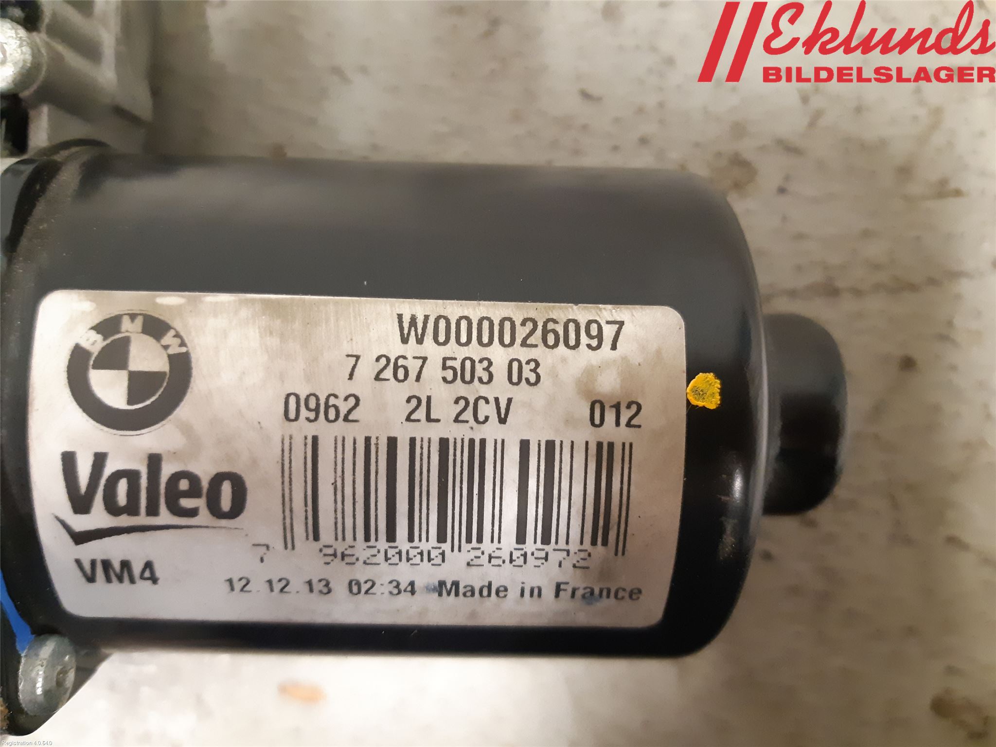 BMW 4 F32/F33/F82/F83 13-20 Torkarmotor Vindruta