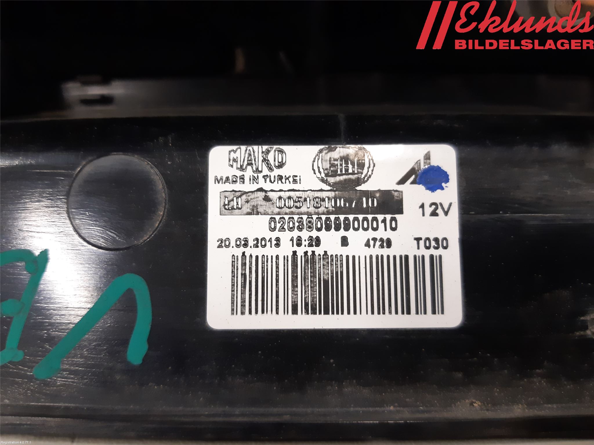 Fiat DOBLO CARGO Bakljus Vänster