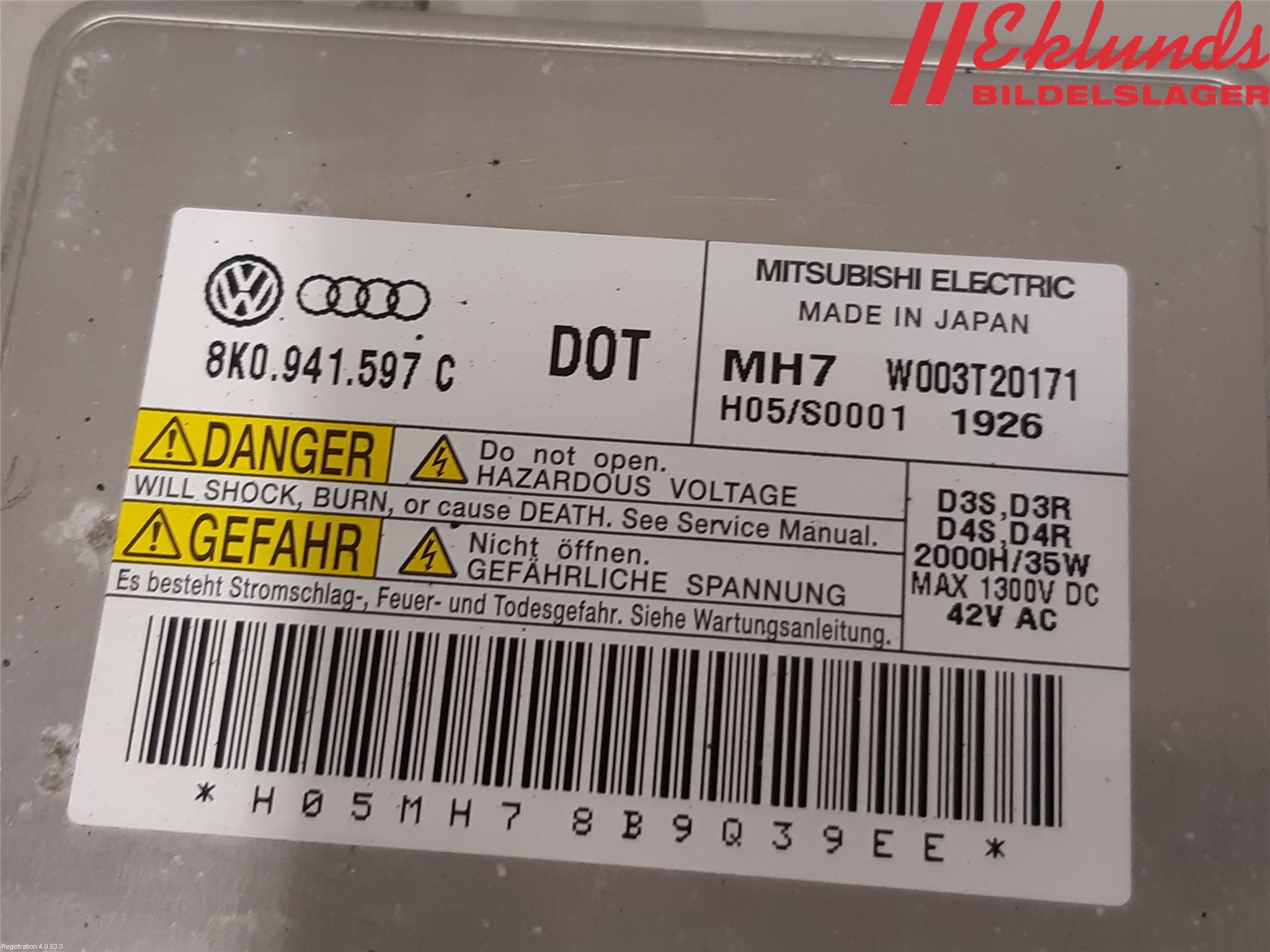Audi A6/S6 4G 11-18 Styrenhet Strålkastare
