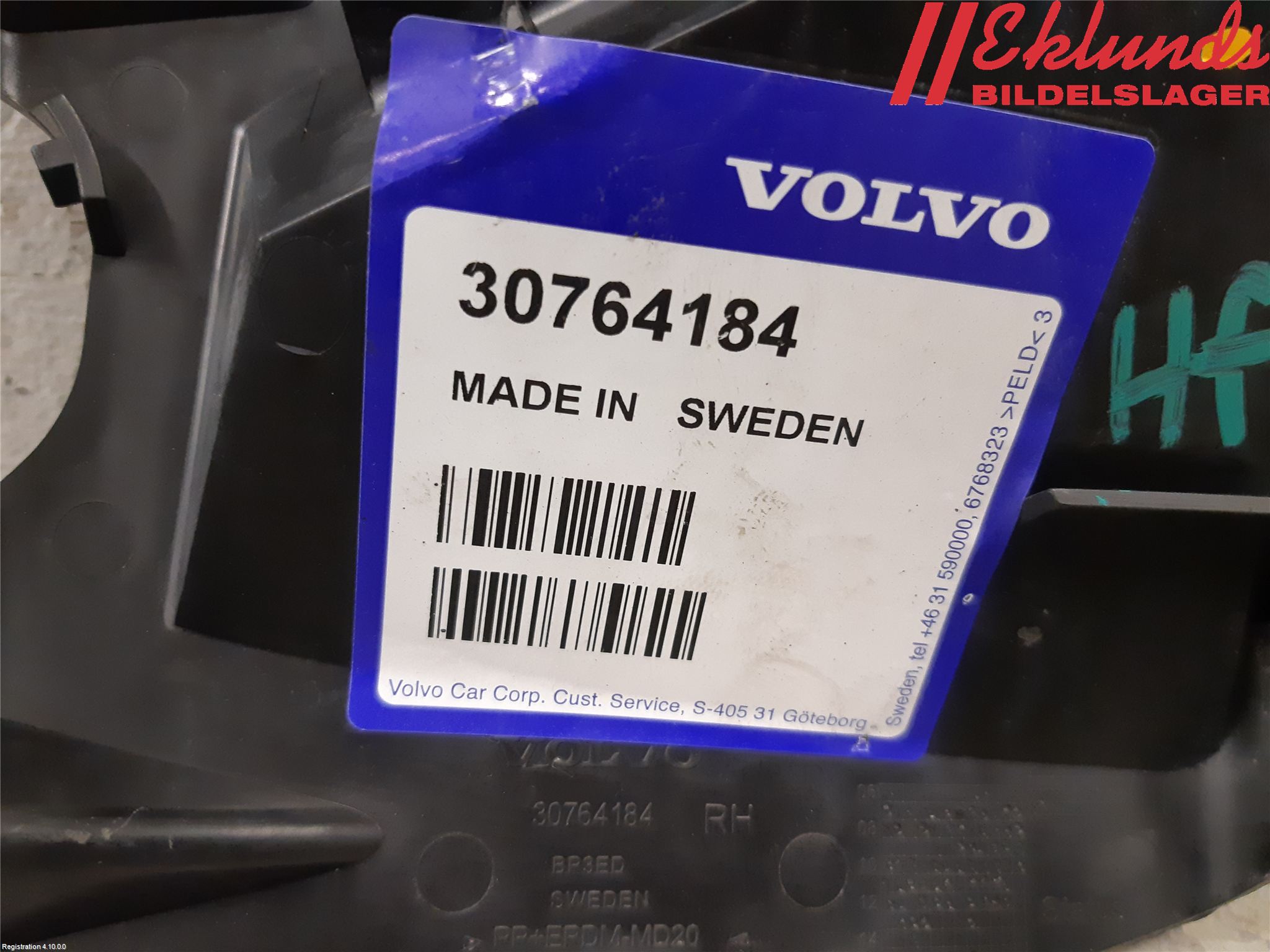 Volvo V70 08-13 Spolarmunstycke Strålkastare