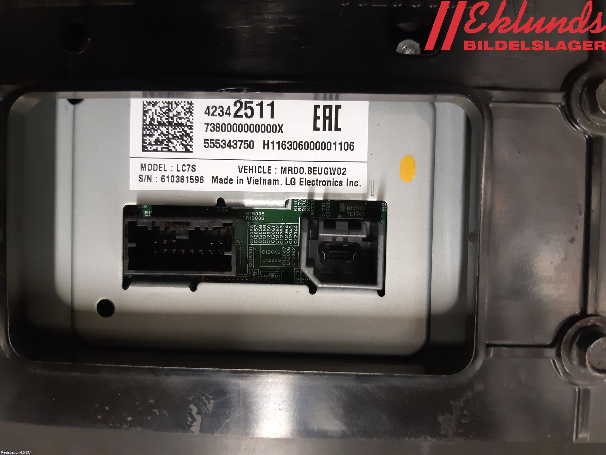 Opel ASTRA K 16-22 Bildskärm