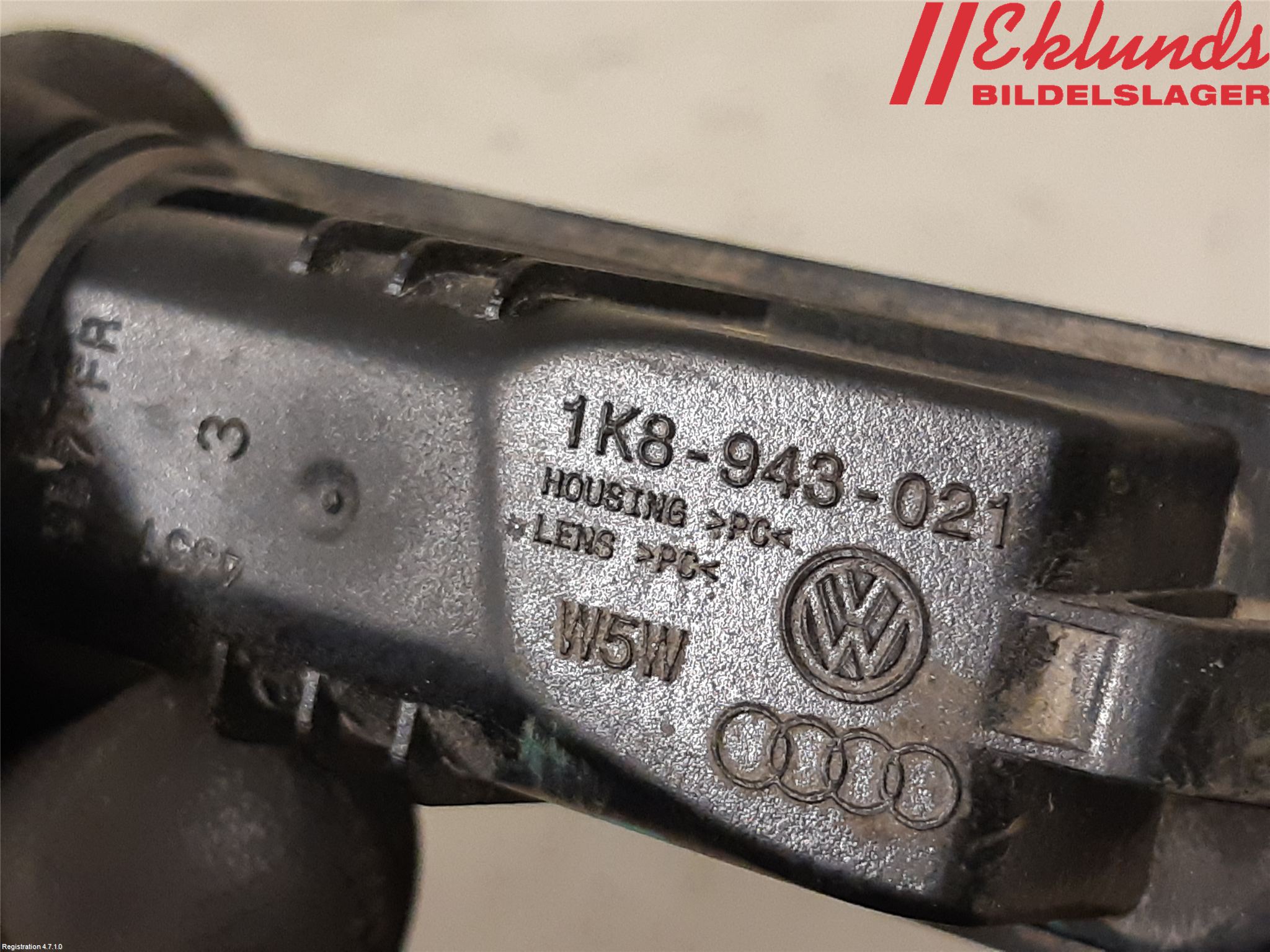 Volkswagen VW POLO 10-17 Skylt Belysning
