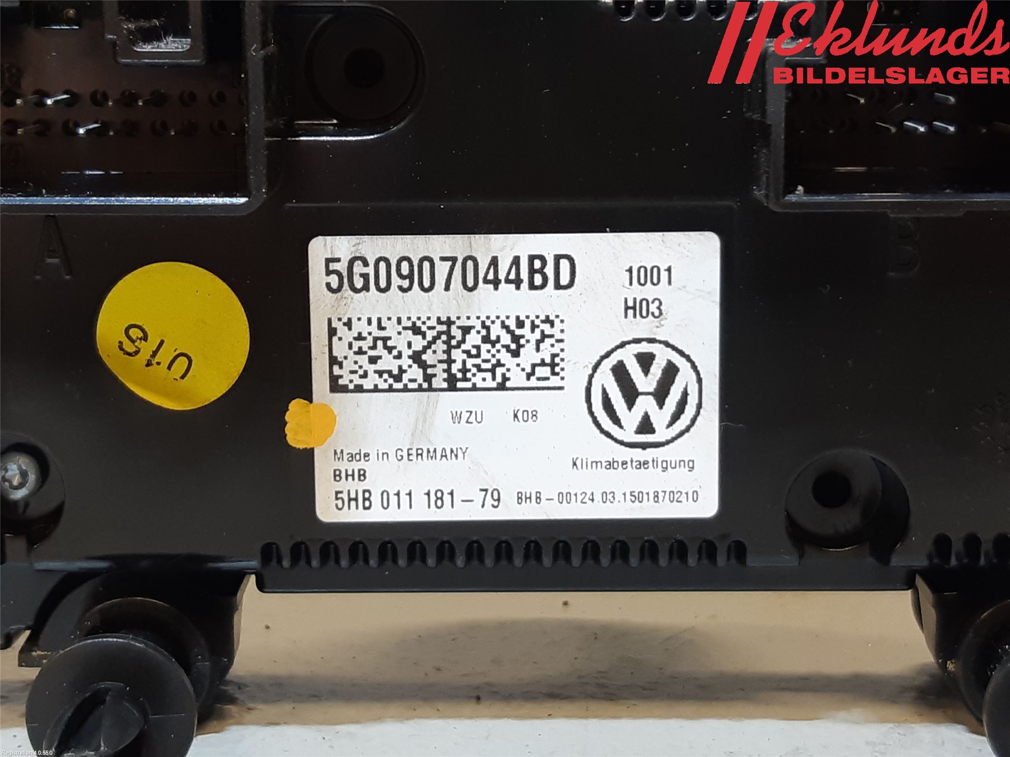 Volkswagen VW GOLF SPORTSVAN 15-20 Ac Styrenhet Ac Manöveren