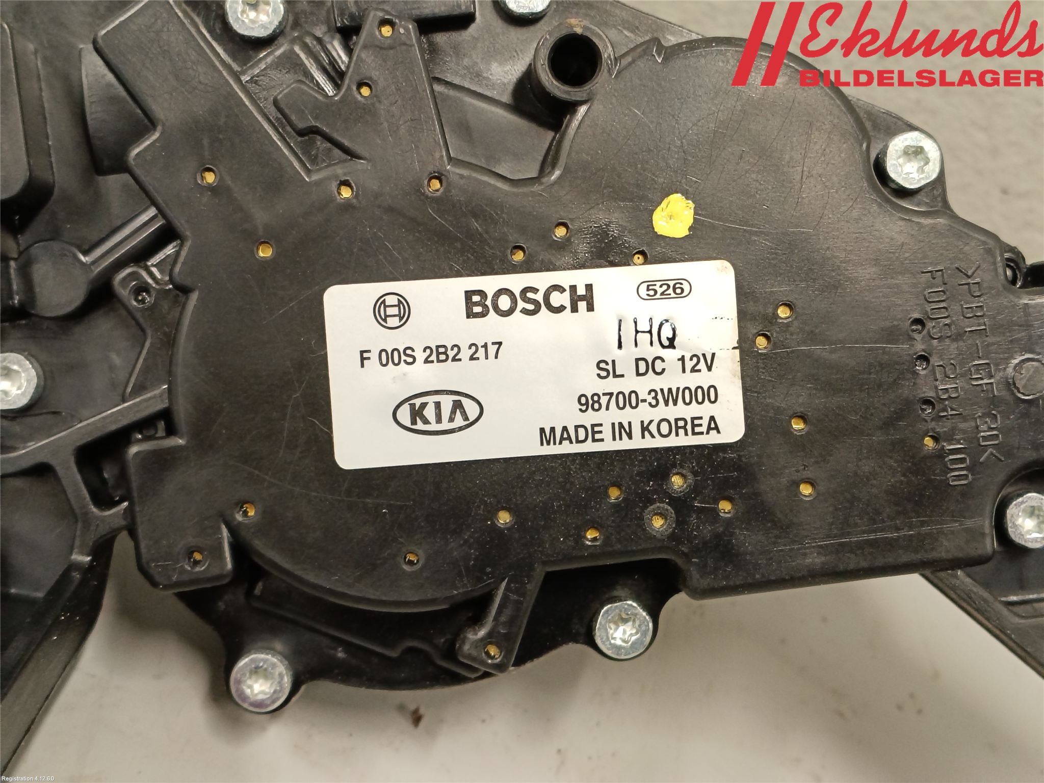 Kia SPORTAGE (SL) 11-15 Torkarmotor Baklucka