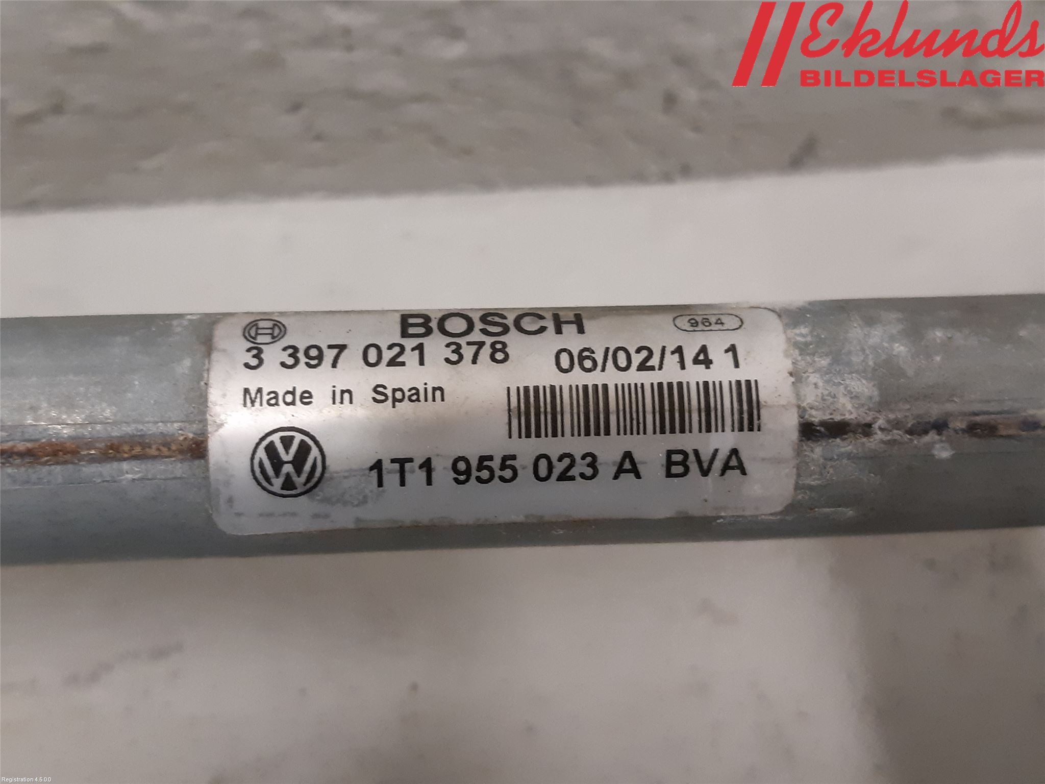 Volkswagen VW CADDY 11-15 Torkarmekanism Vindruta