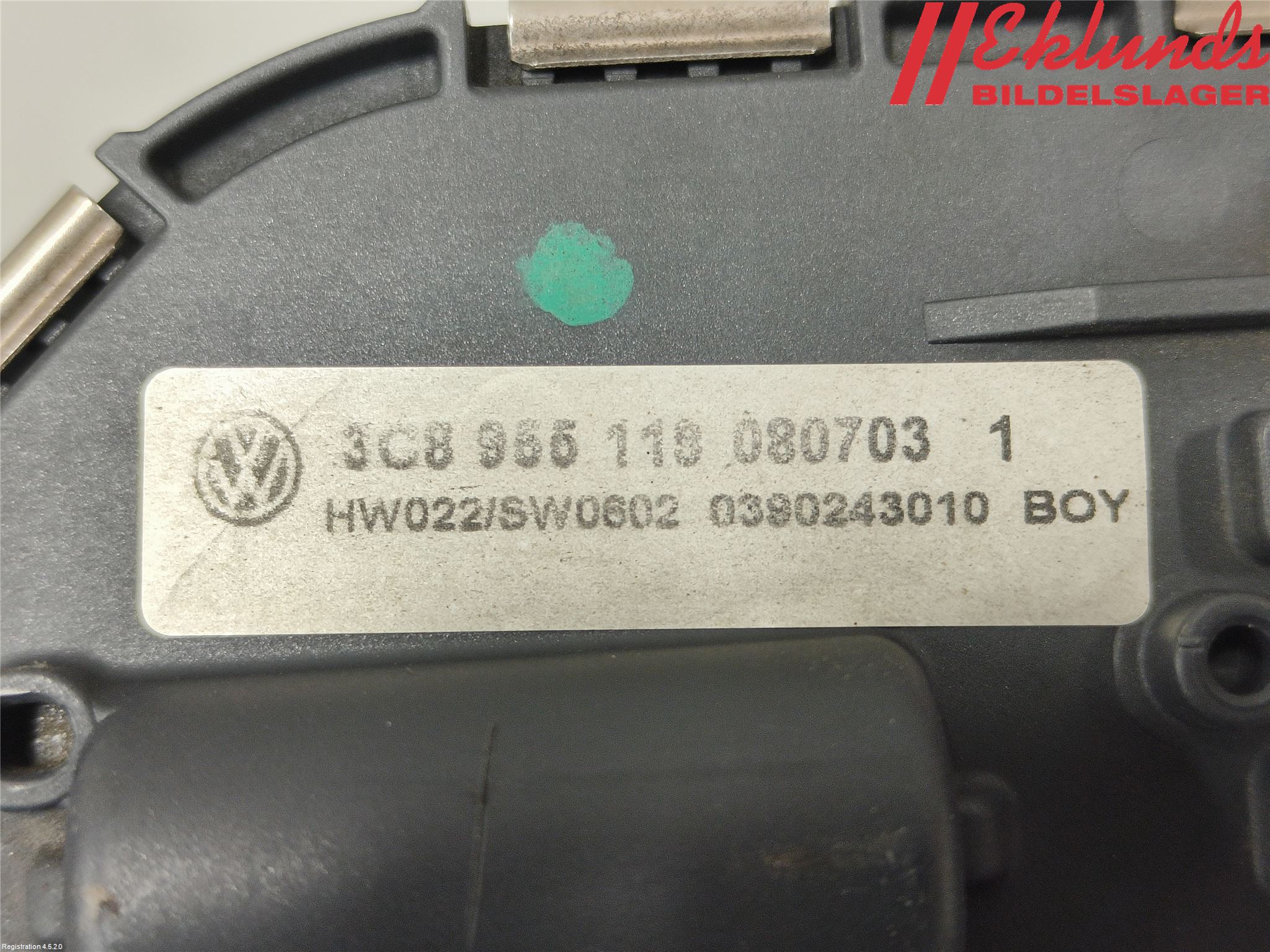 Volkswagen VW PASSAT CC 08-16 Torkarmotor Vindruta