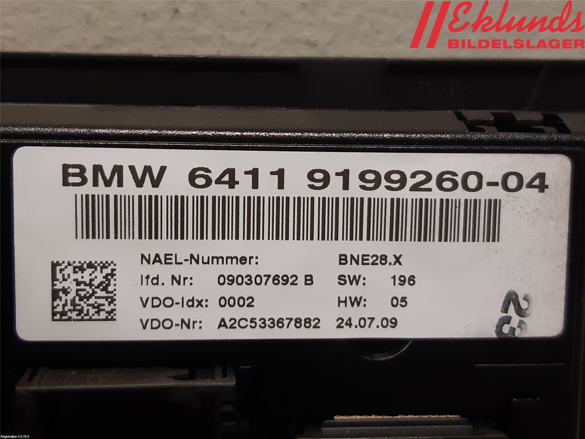 BMW 3 E90/91 SED/TOU 05-12 Ac Styrenhet Ac Manöveren