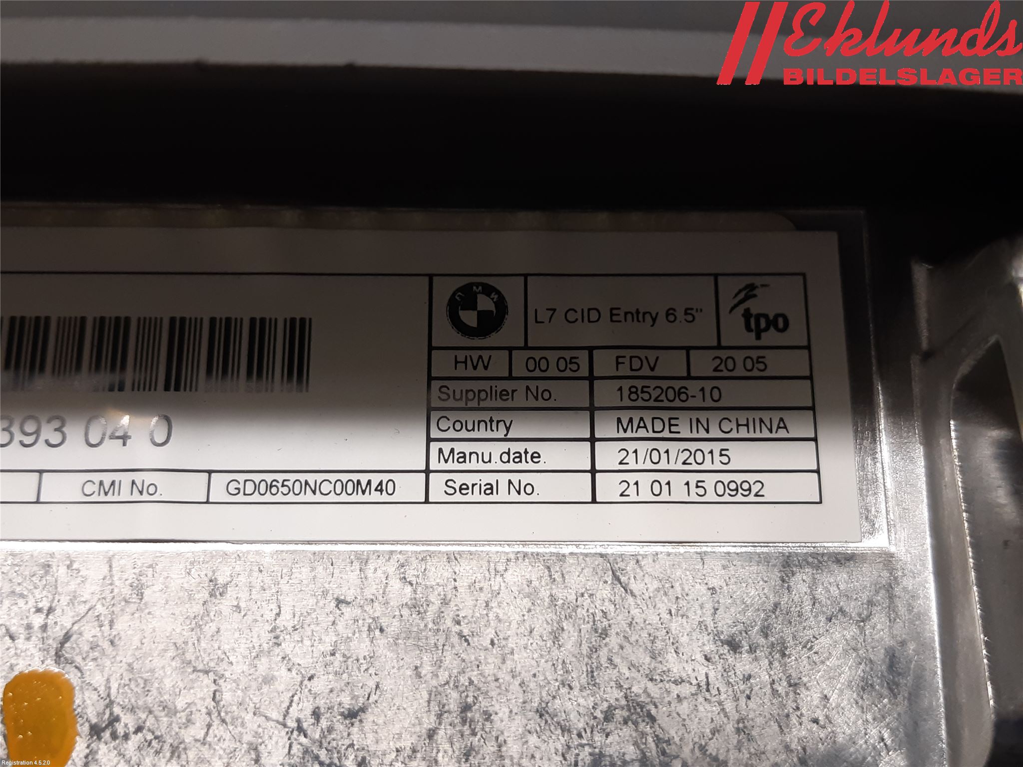 BMW 3 GT F34 13-19 Cd Radio - Multimediapanel