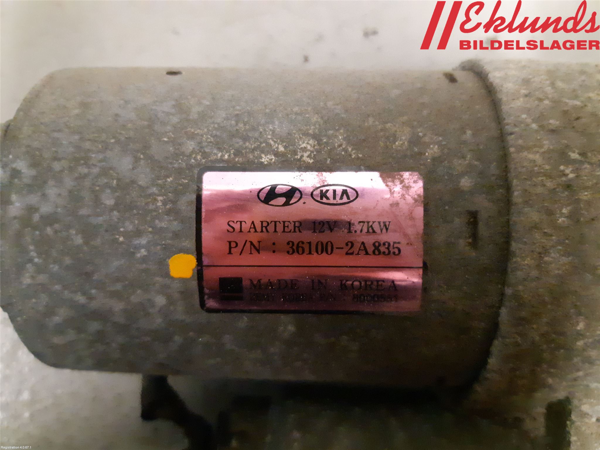 Kia SPORTAGE (SL) 11-15 Startmotor Diesel