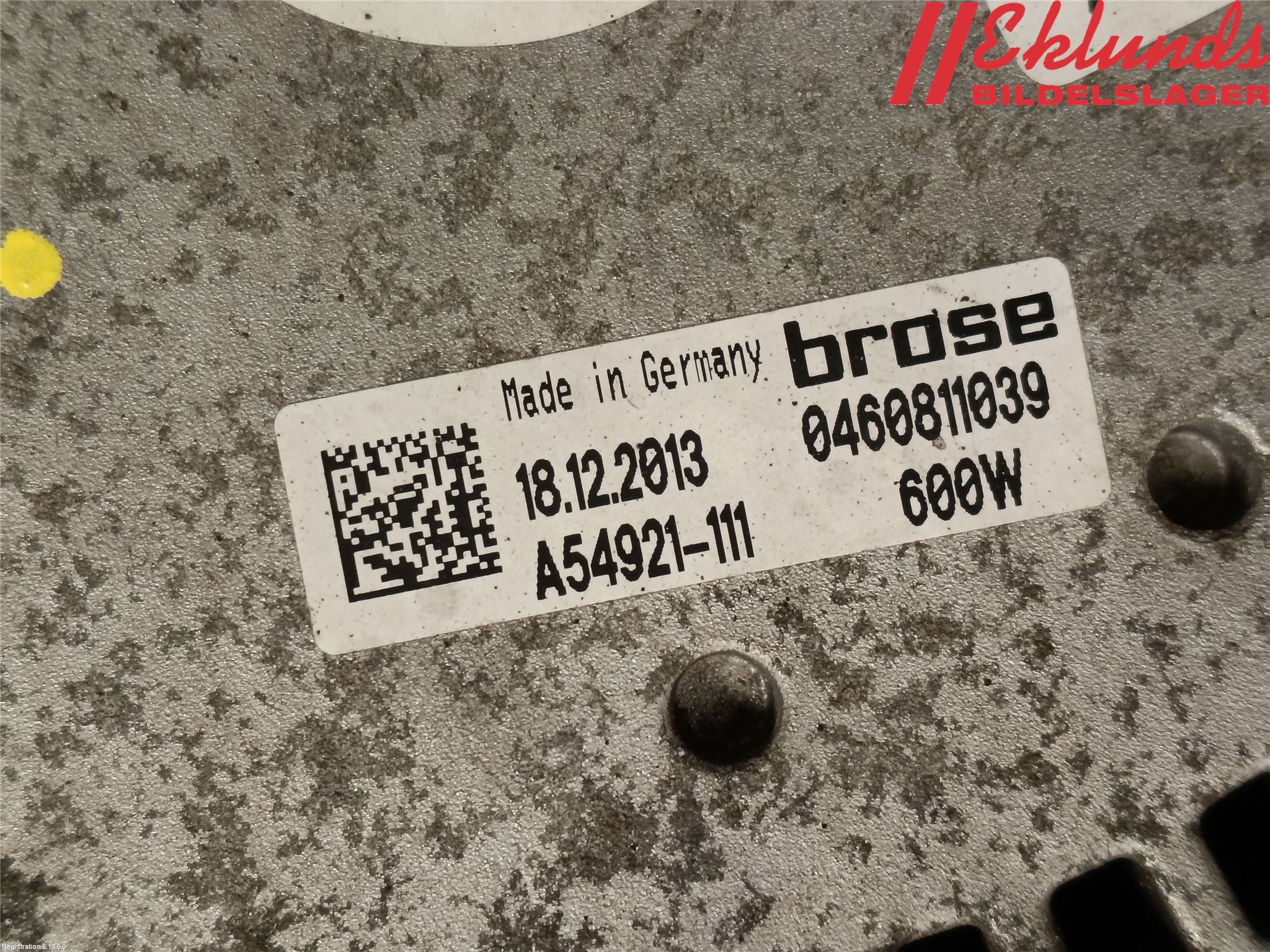BMW 5 F10/F11/F18 09-17 Kylfläkt El