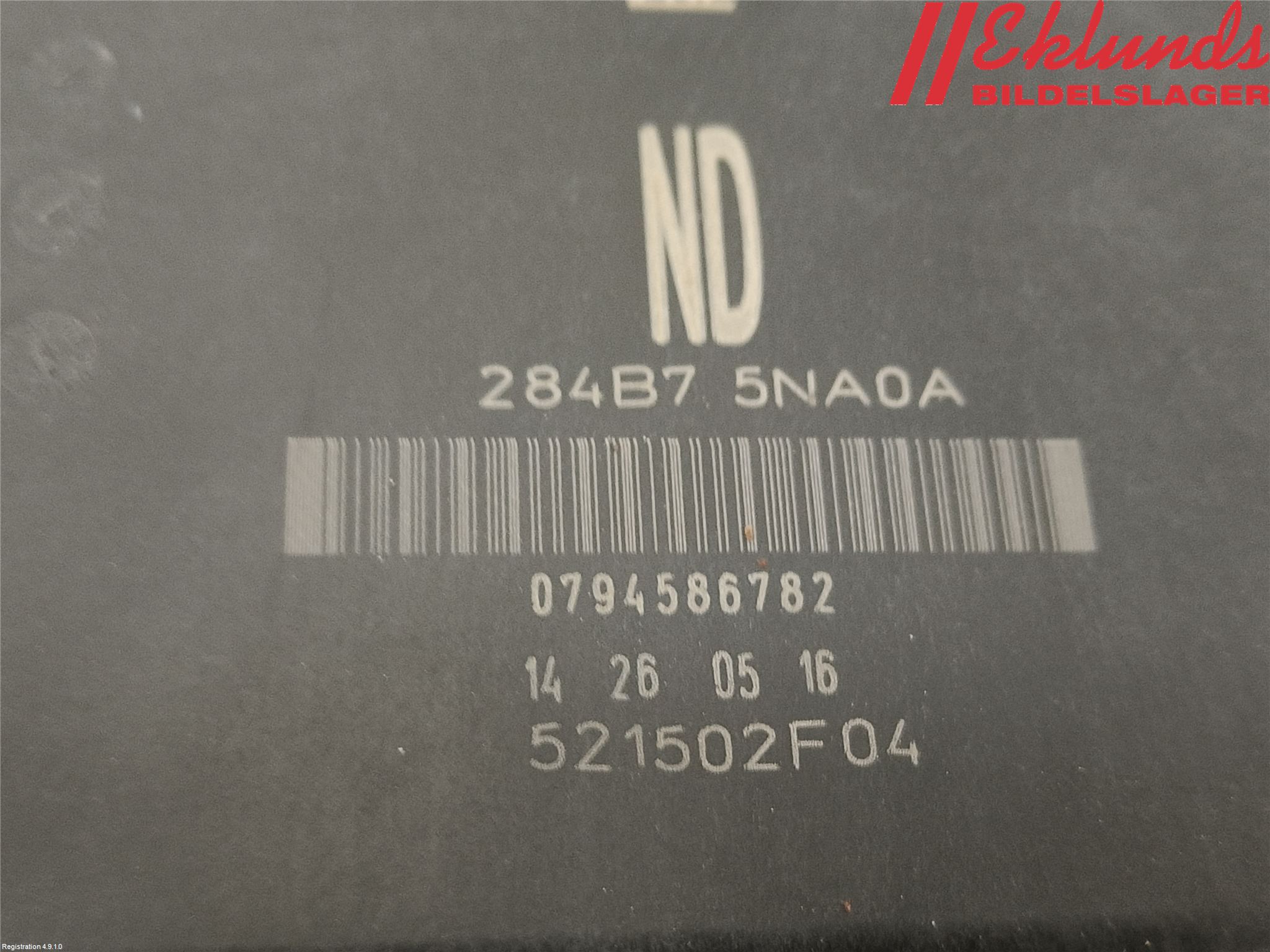 Nissan QASHQAI 14-17 Säkringsdosa-Elcentral