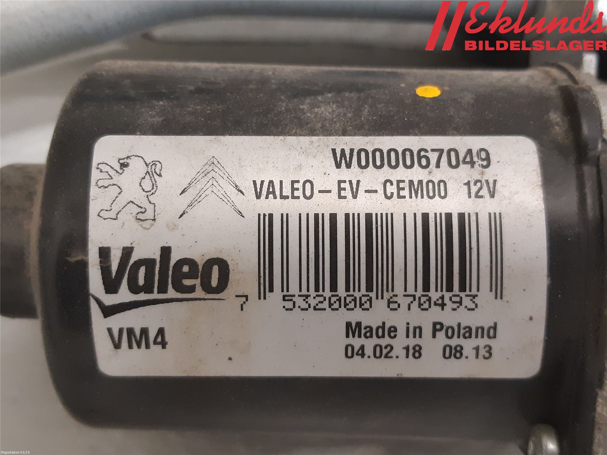 Toyota PROACE II 16- Torkarmotor Vindruta