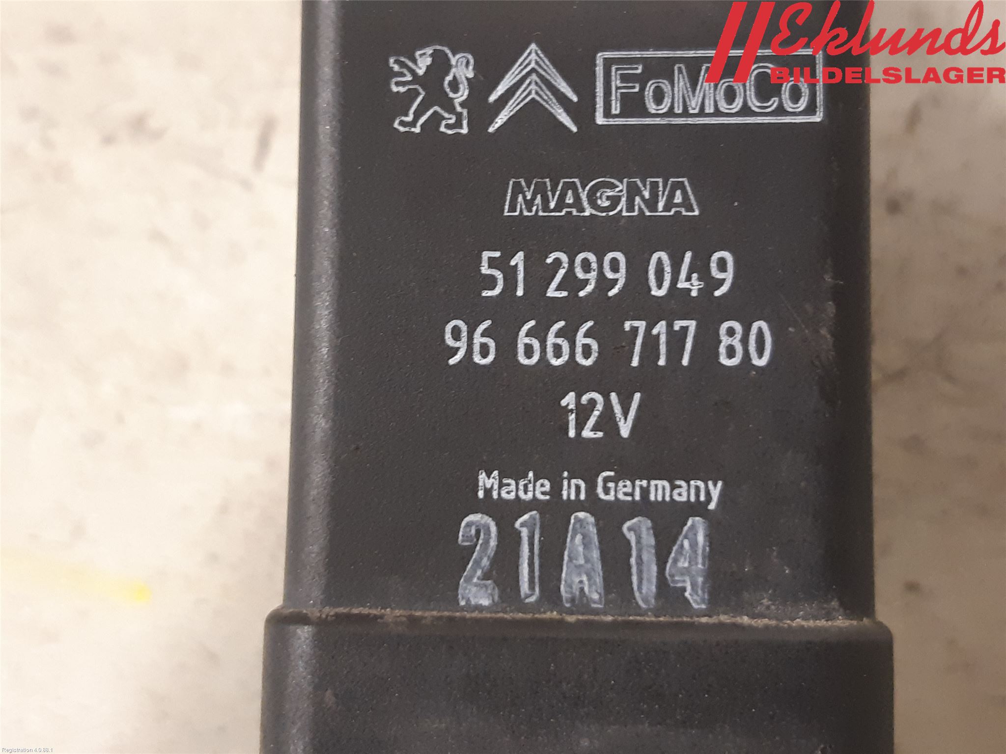 Volvo V40 12-19 Relä Glödning Diesel