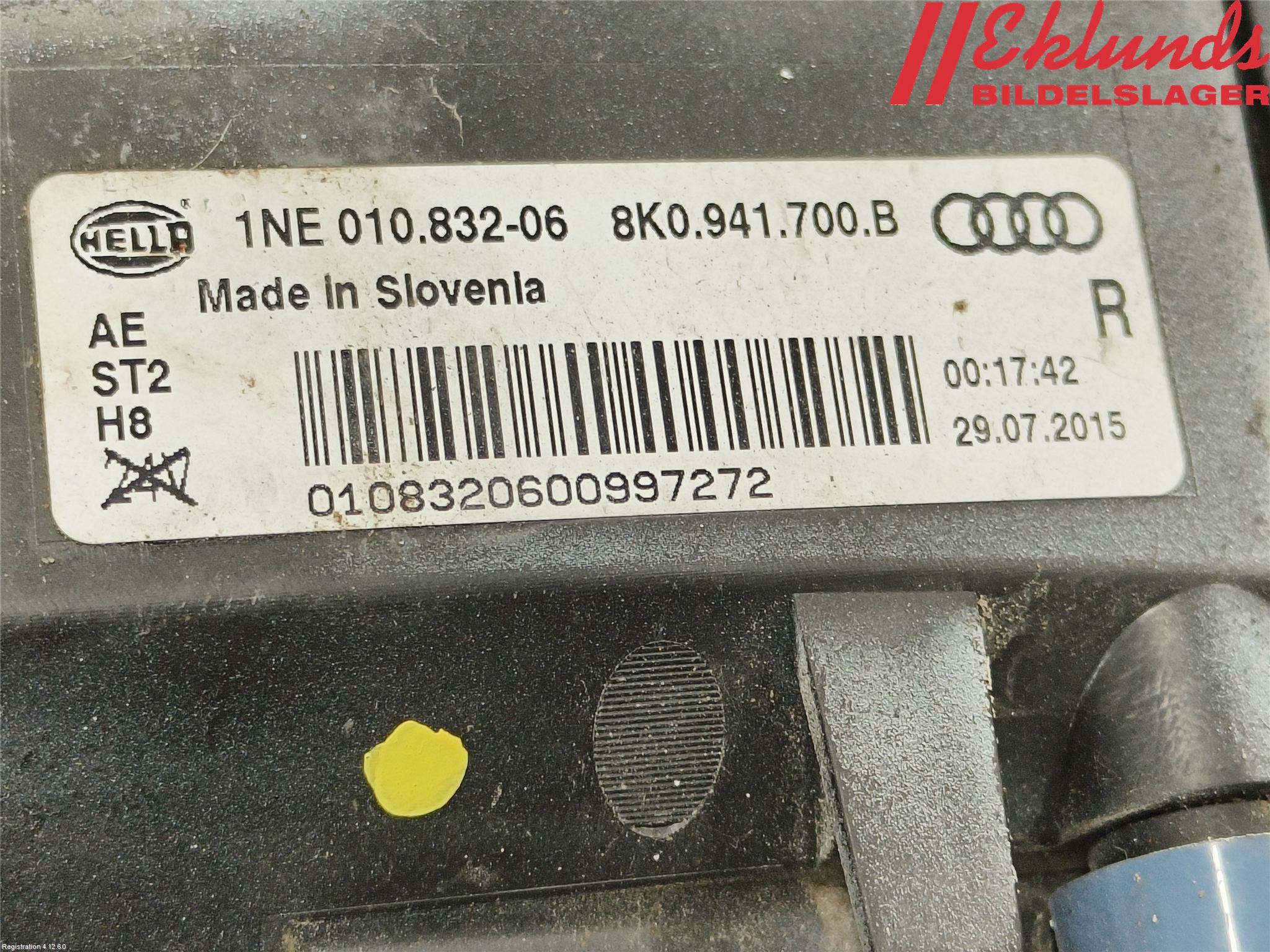 Audi A4 12-15 Dimljus-Varselljus Fram