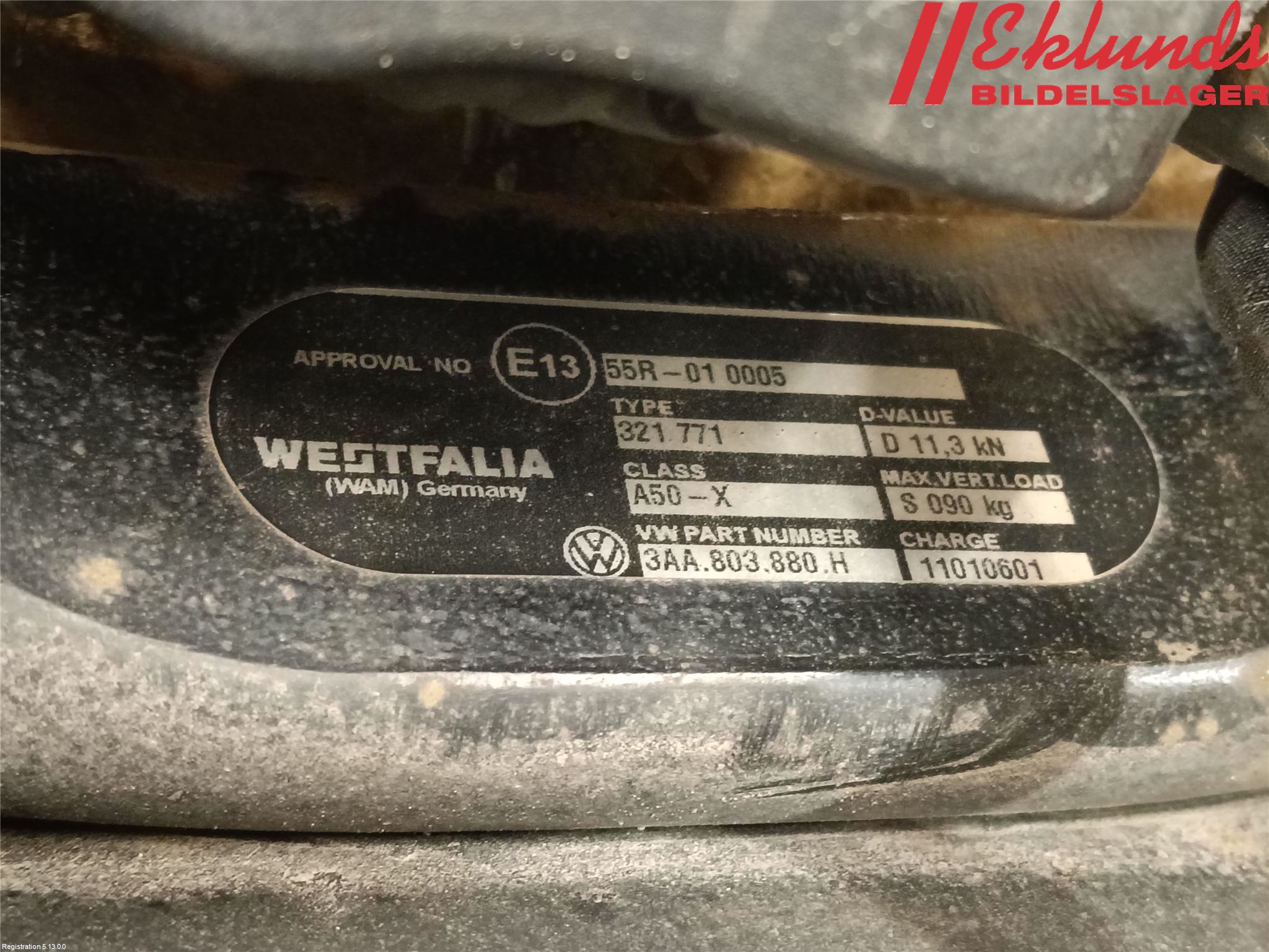 Volkswagen VW PASSAT 11-14 Dragkrok