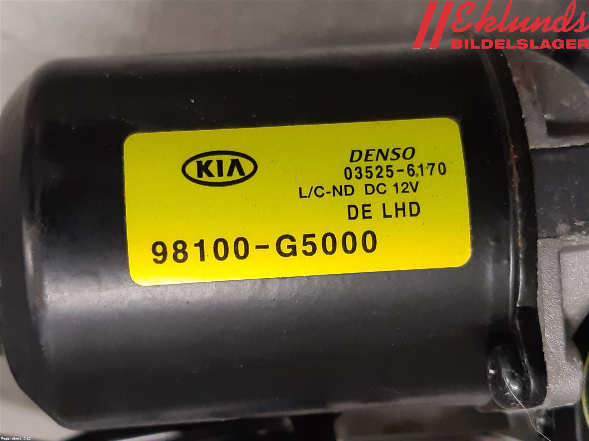 Kia NIRO (DE) 17-22 Torkarmotor Vindruta