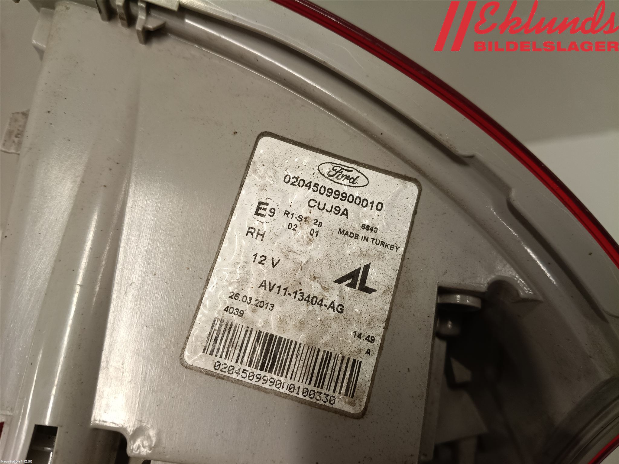 Ford B-MAX 12-17 Bakljus Höger