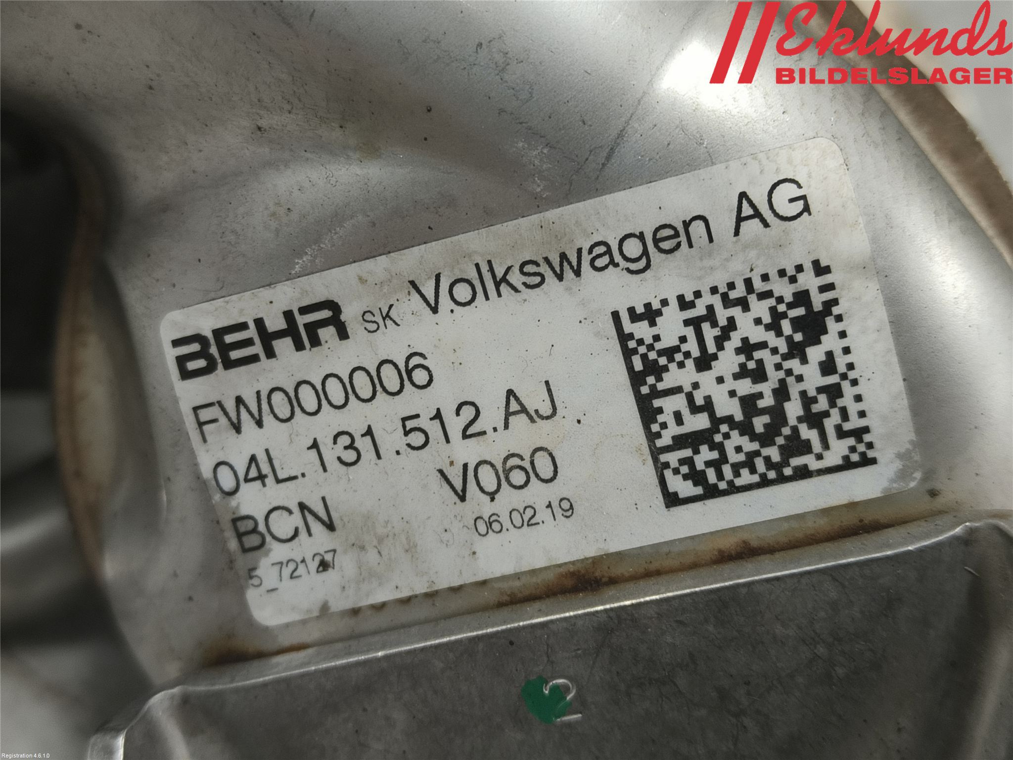 Volkswagen VW CADDY 16-20 Avgaskylare