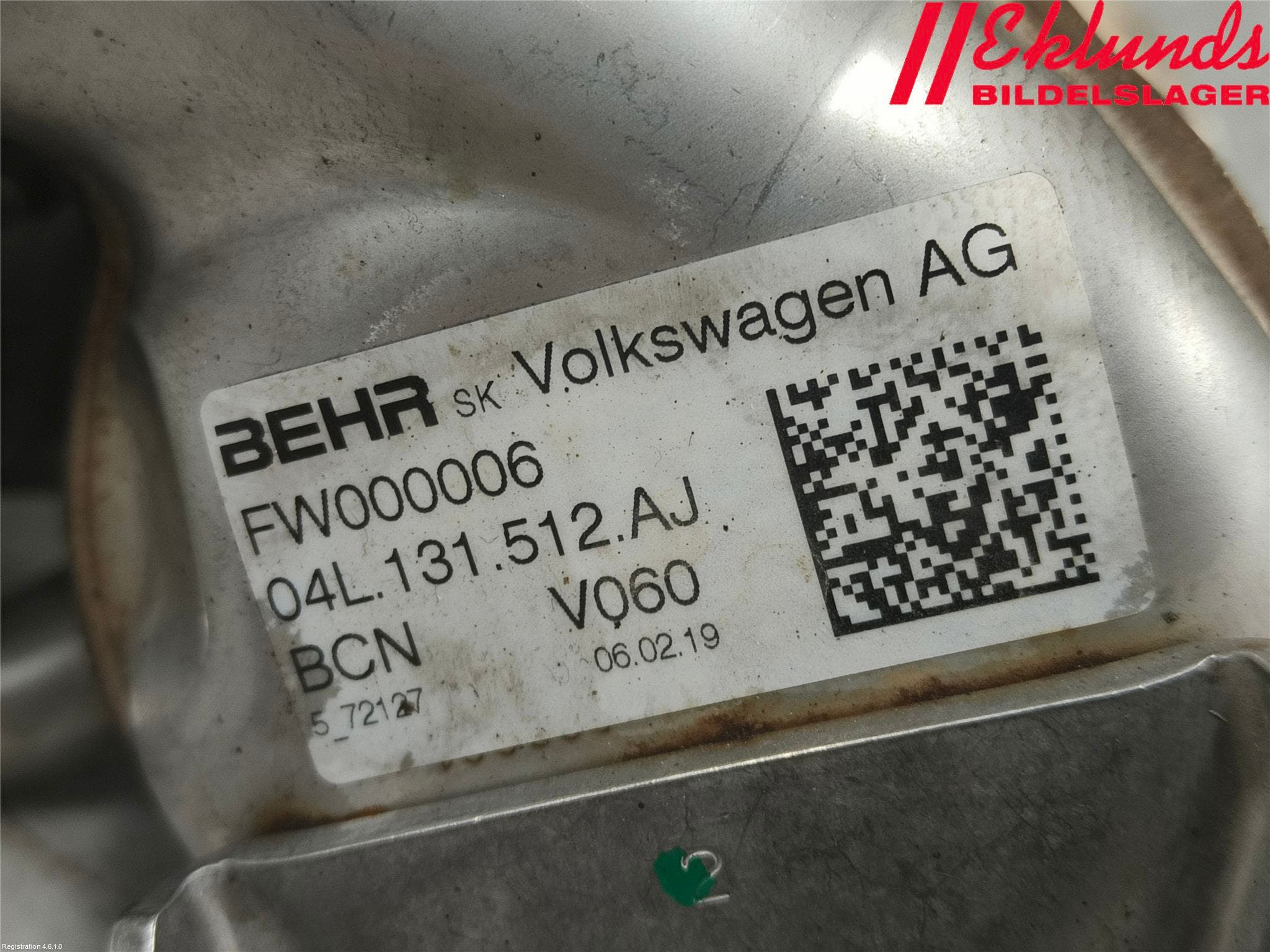 Volkswagen VW CADDY 16-20 Avgaskylare