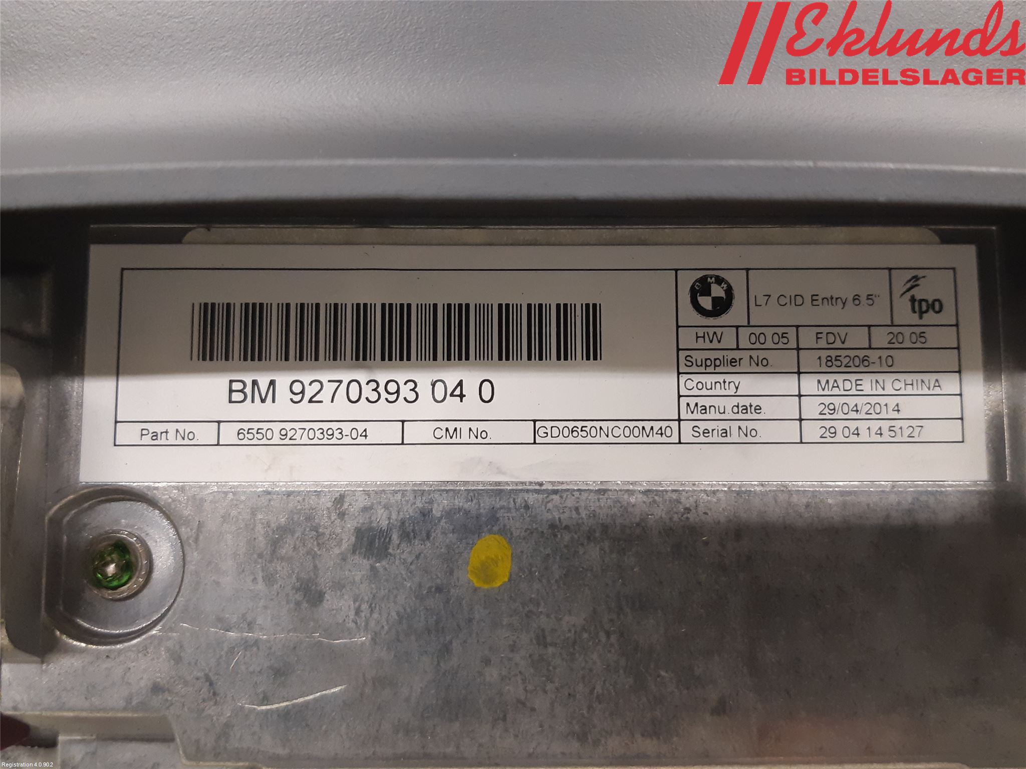 BMW 3 GT F34 13-19 Multifunktionsdisplay